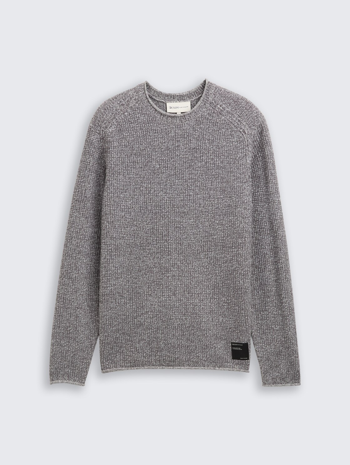 Strickpullover in Melange-Optik - grey white mouline