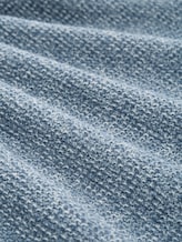 Pull en maille aspect chiné - denim blue white mouline - Vue de la matière