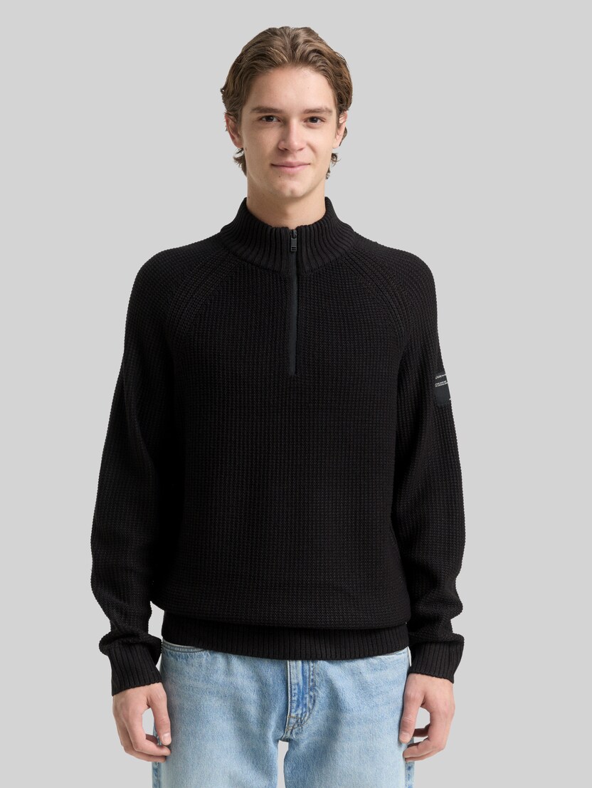 Troyer Strickpullover von Denim Male, Black