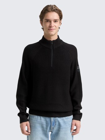 Troyer Strickpullover von Denim Male, Black