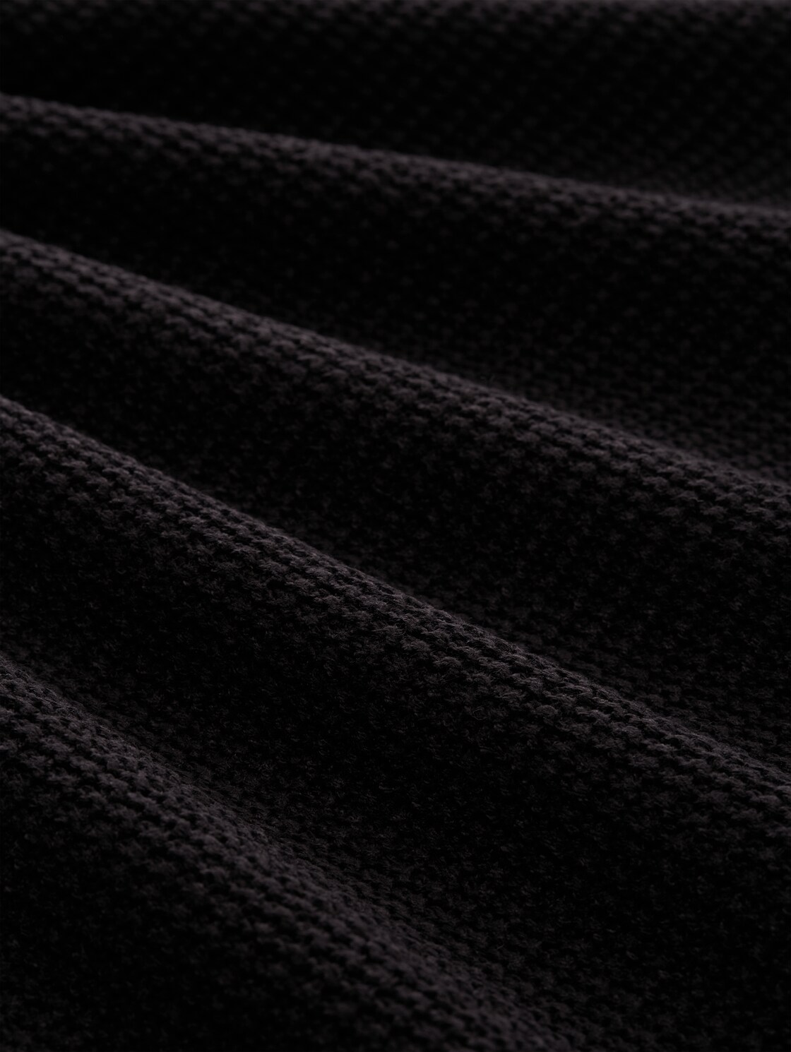 Troyer Strickpullover - Black - Material-Ansicht