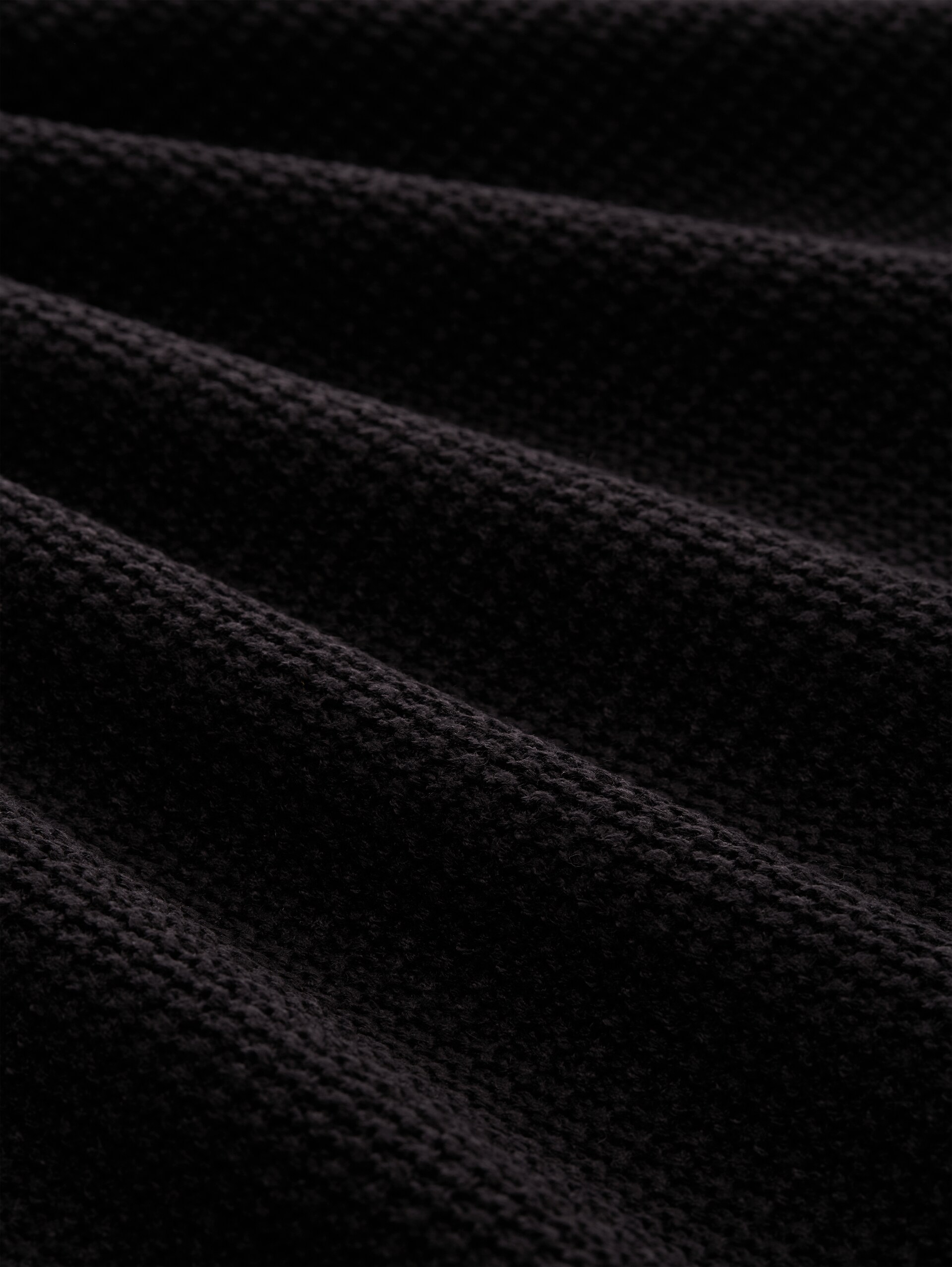 Troyer Strickpullover - Black - Material-Ansicht