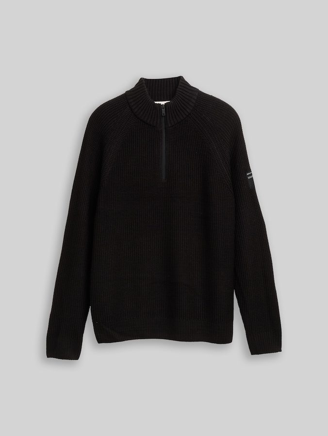 Troyer Strickpullover von Denim Male, Black