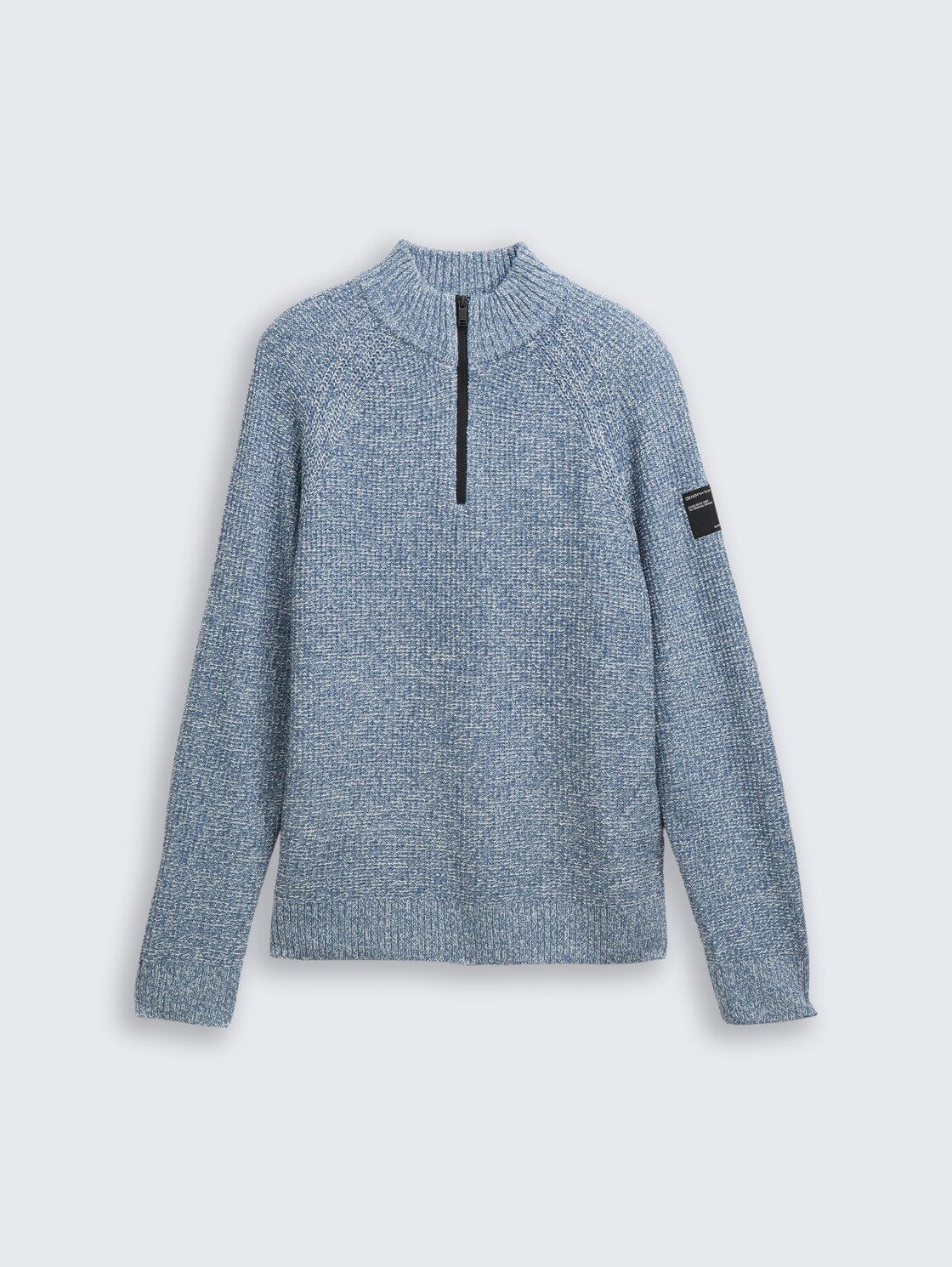 Troyer Strickpullover - denim blue white mouline