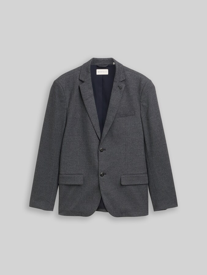 Dobby Sakko mit Stretch-Anteil von Men, navy structured grindle
