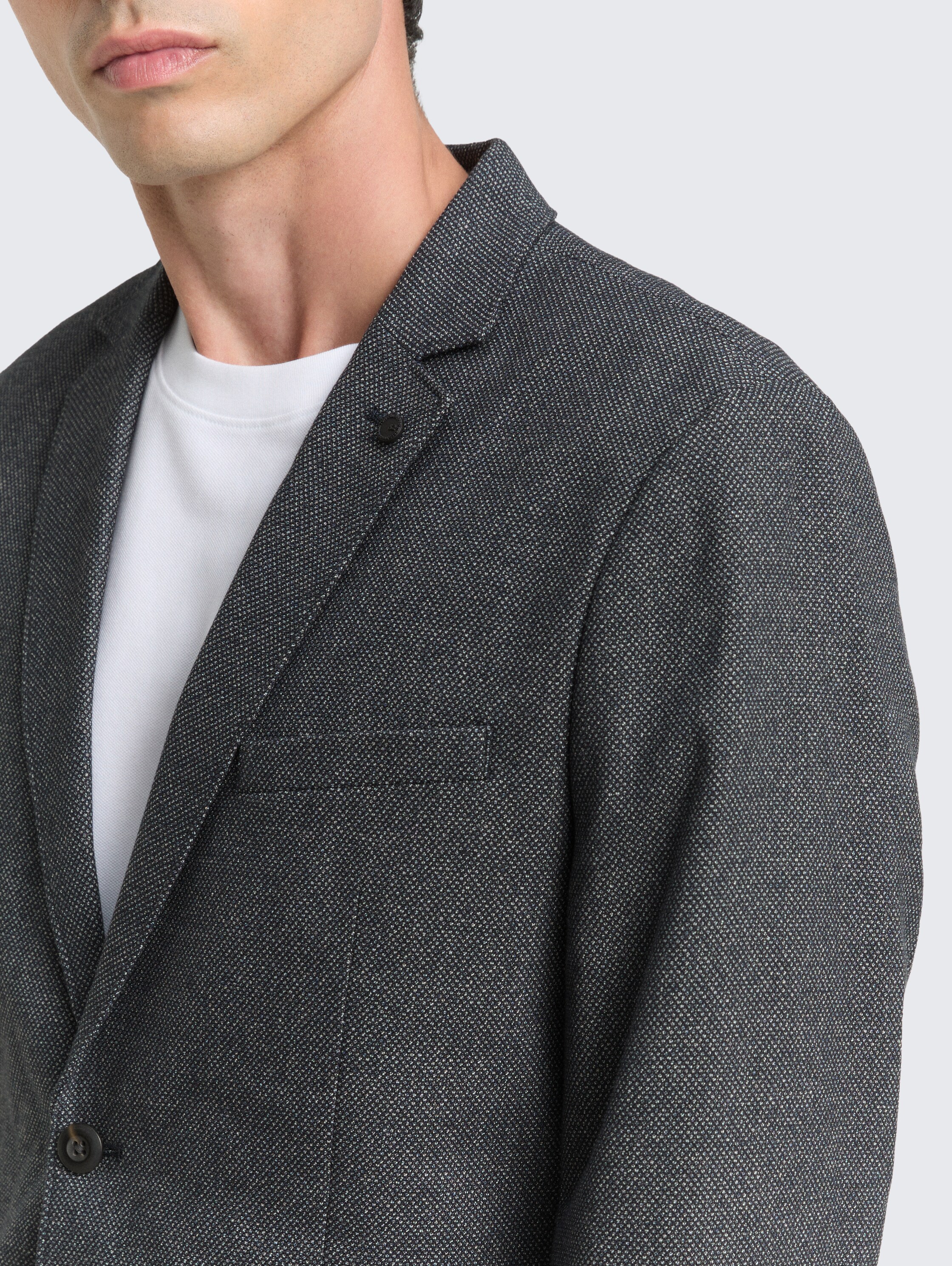 Dobby Sakko mit Stretch-Anteil - navy_structured_grindle - 