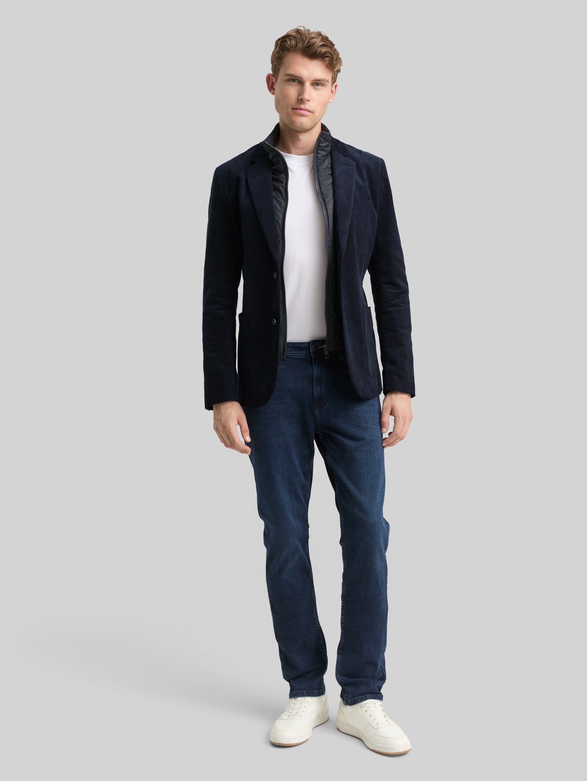 2-in-1 Cord Sakko mit herausnehmbarem Einsatz - sky captain blue