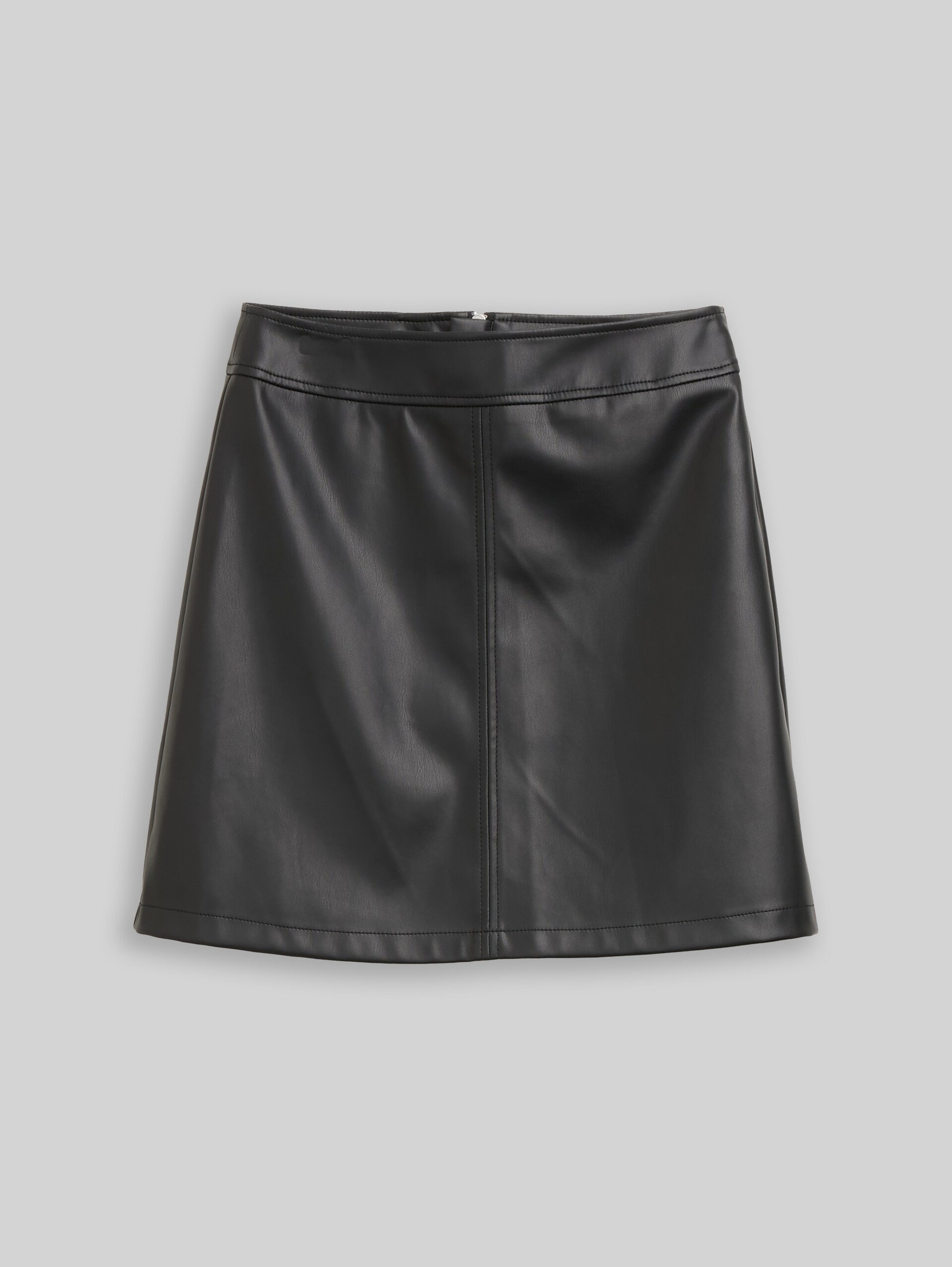 Minirok in leerlook - deep black - Product vooraanzicht