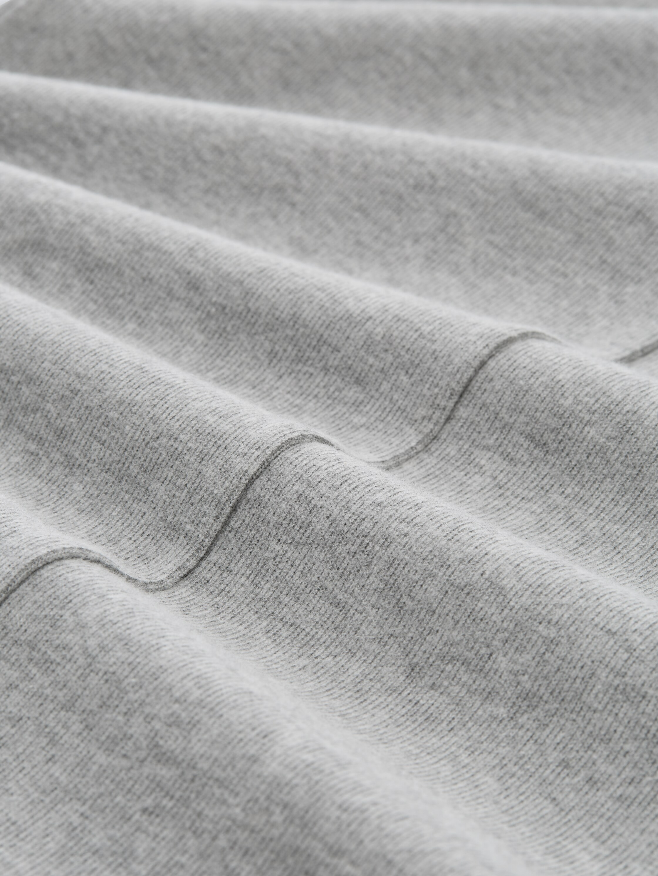 Comfortabele jurk met opstaande kraag - medium silver grey melange - Materiaalweergave