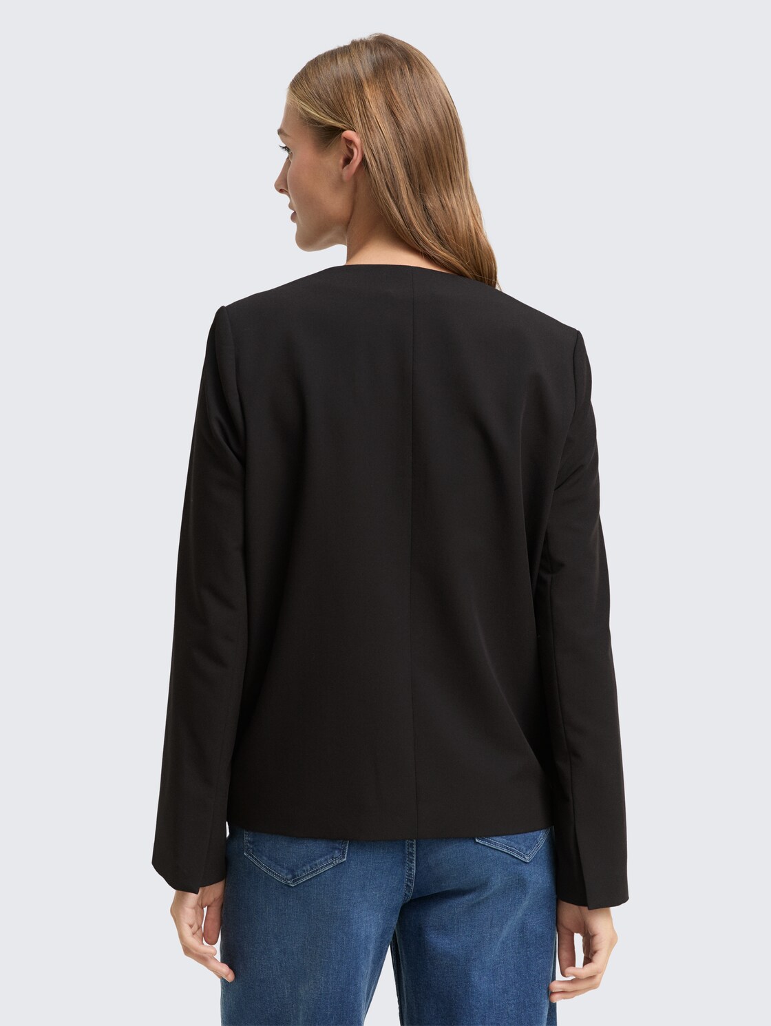 Regular Fit Jacke mit Schleifen-Detail - deep black