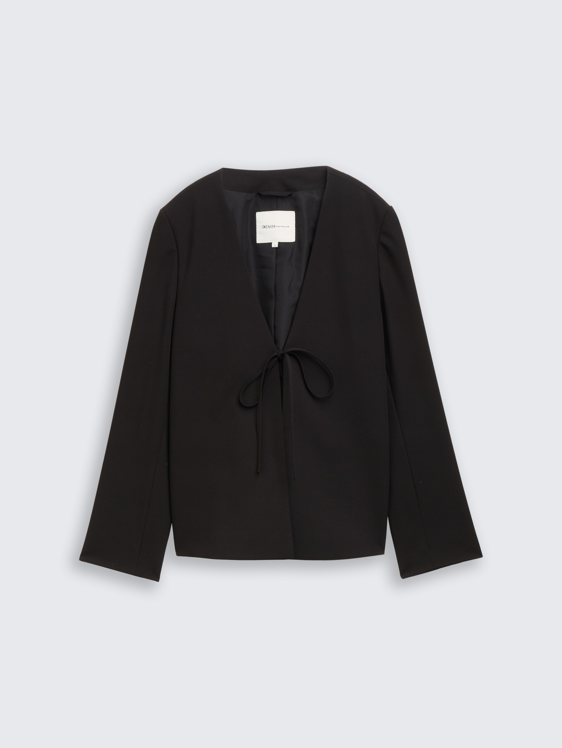 Regular Fit Jacke mit Schleifen-Detail - deep black