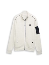 Selected, Sweat jacket with sleeve pocket by Tom Tailor, white