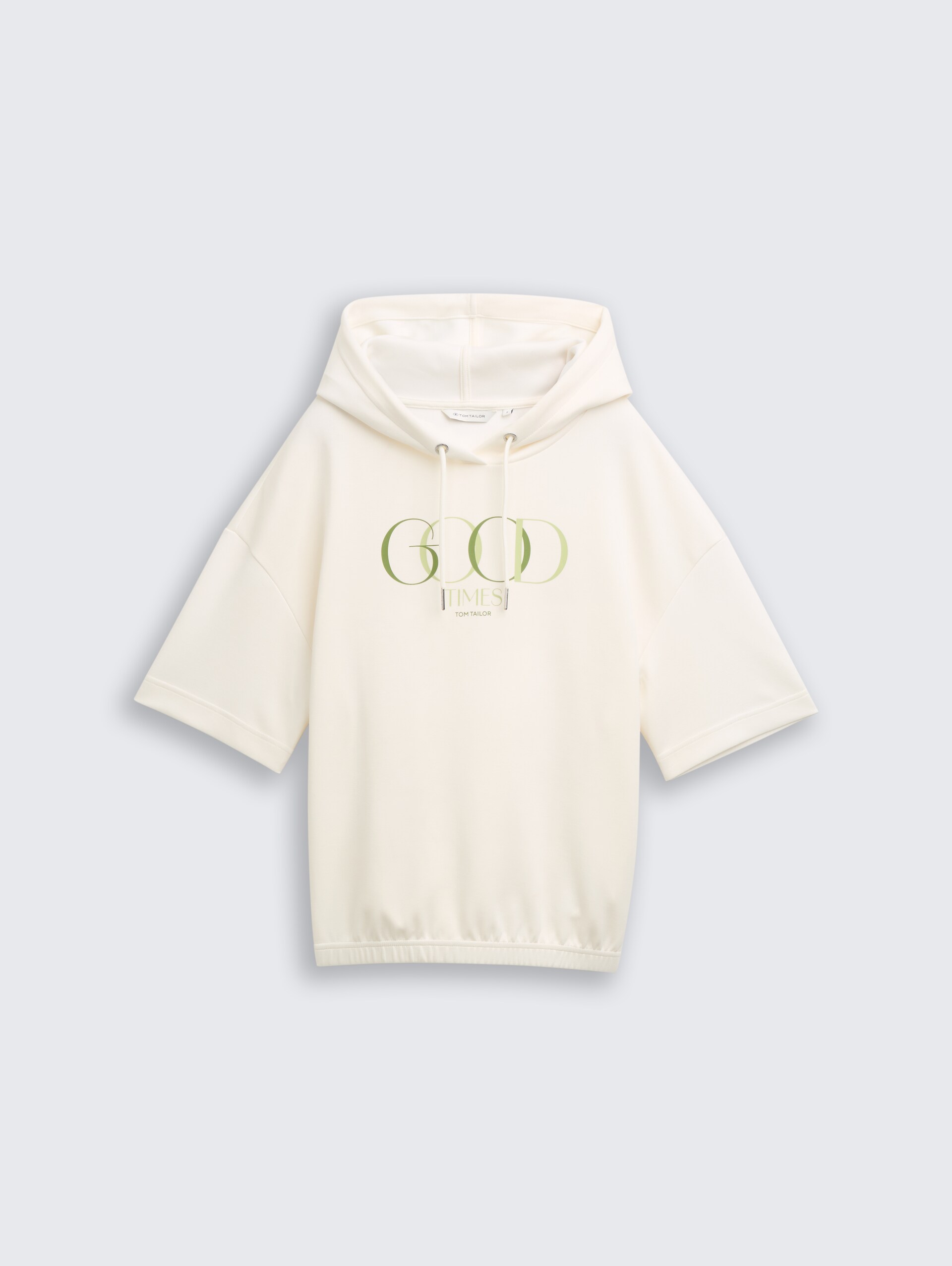 Hoodie Sweatshirt aus Scuba - Whisper White - Vorder-Produkt-Ansicht