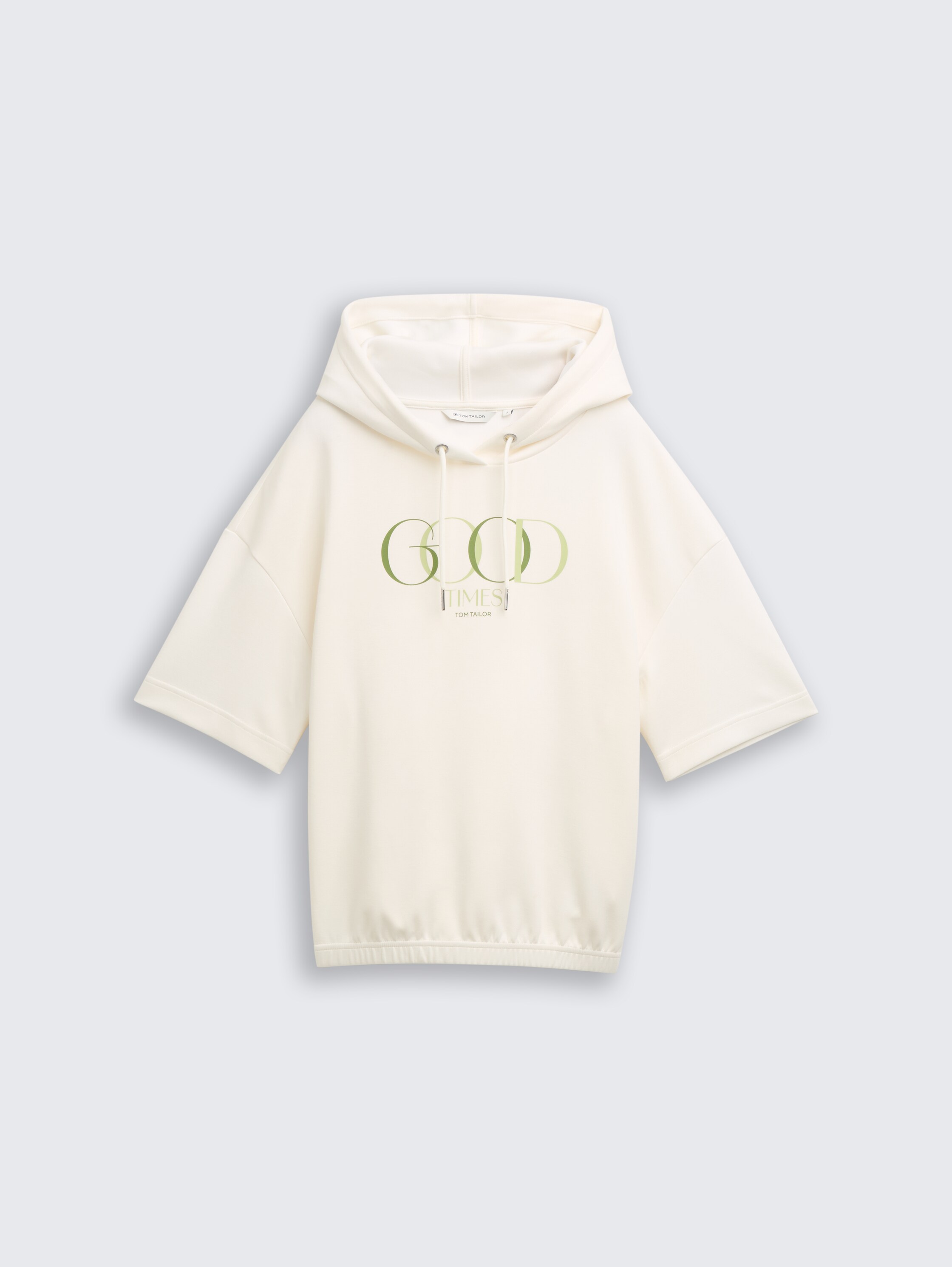 Hoodie Sweatshirt aus Scuba - Whisper White - Vorder-Produkt-Ansicht