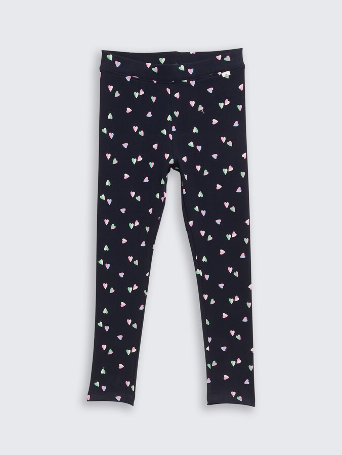 Legging met all-over print door Mini Girls, mini heart design