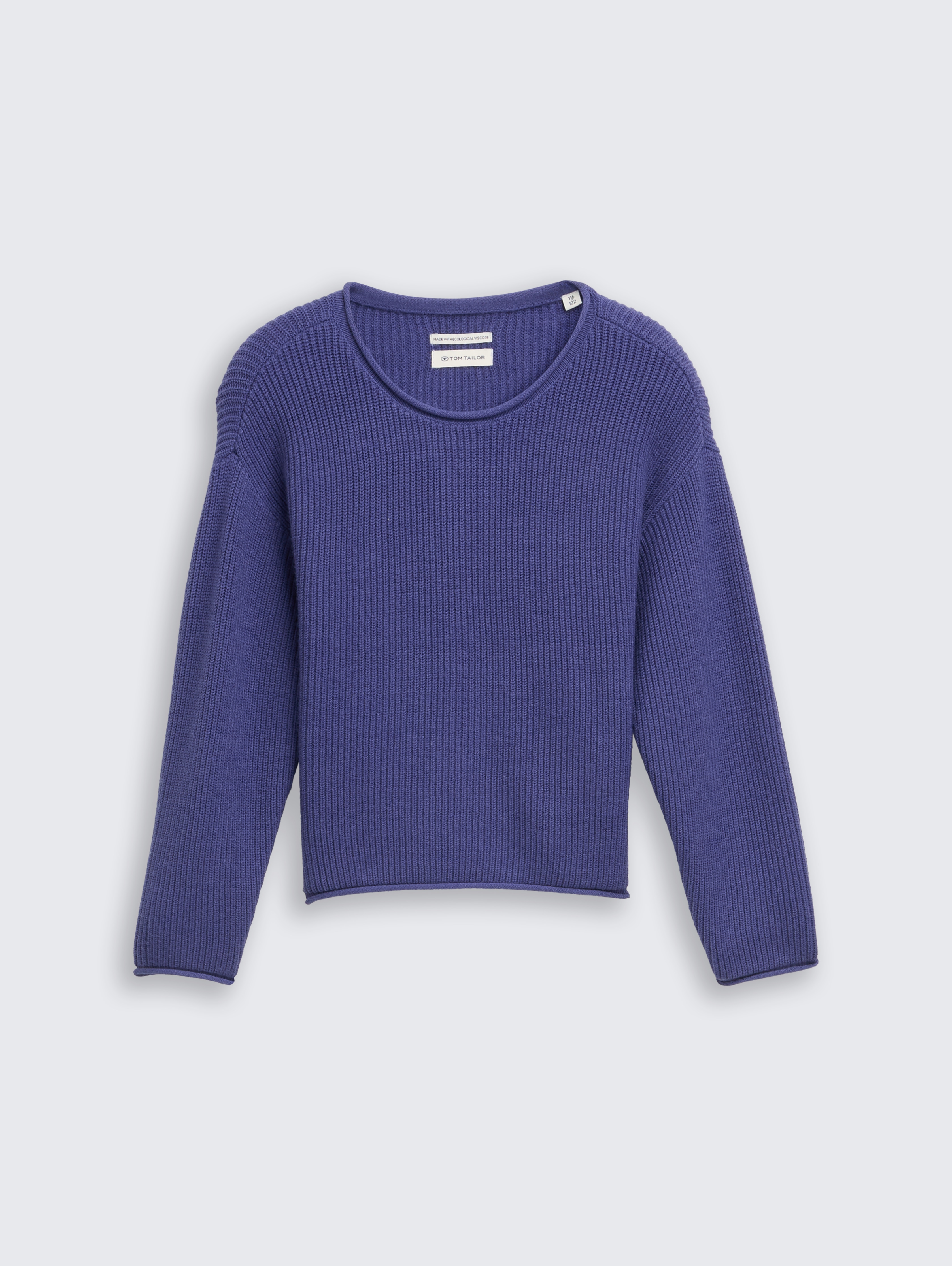 Cropped Strickpullover von Mini Girls, dark blue harbor