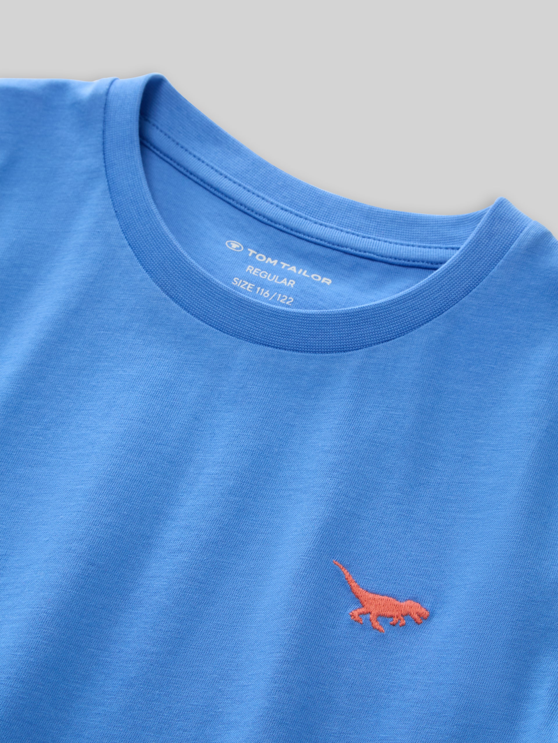 T-Shirt im 2er-Pack - soft mid blue - Detail-Model-Ansicht