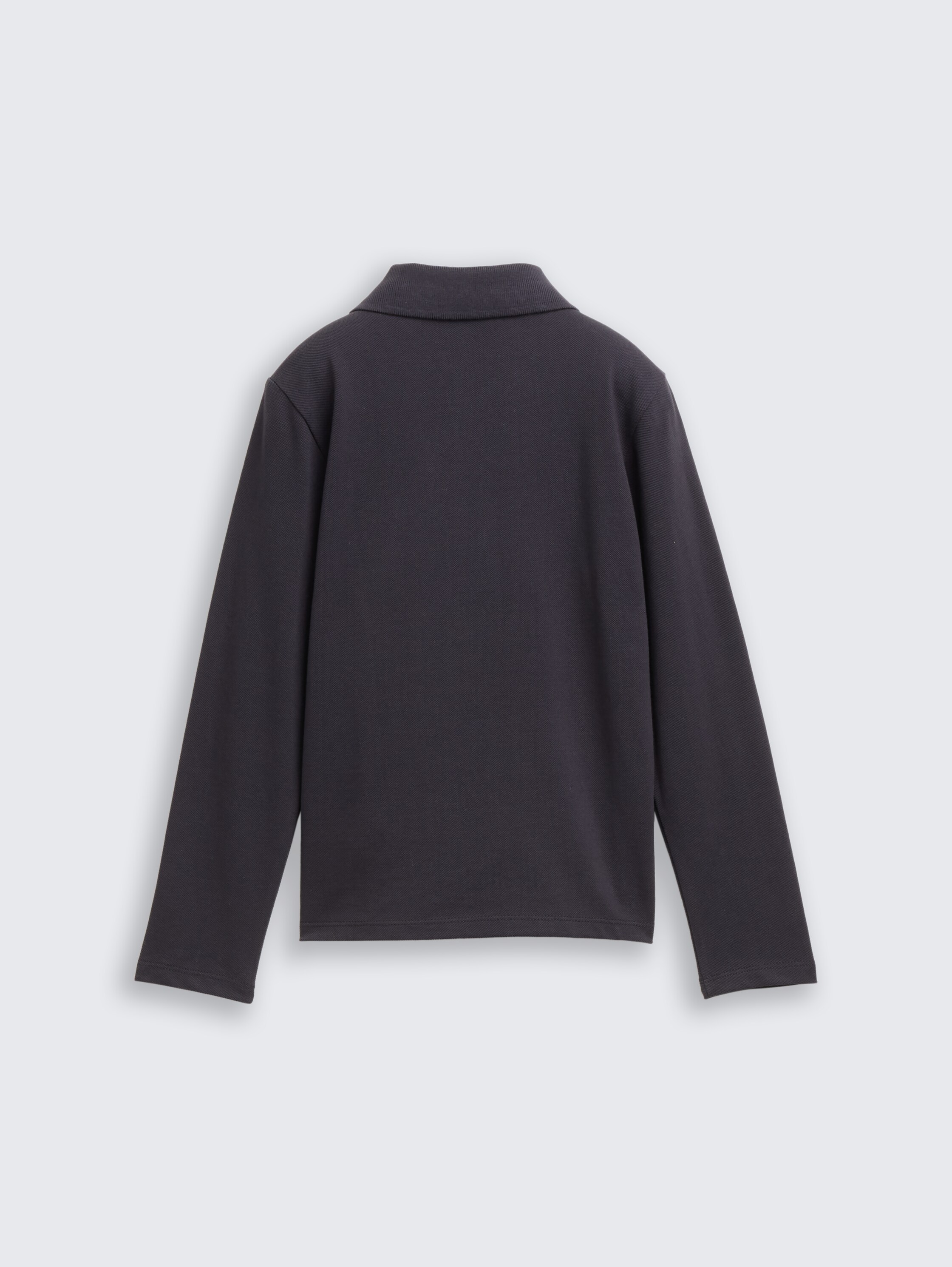 Langarm Poloshirt mit Stickerei - coal_grey_1 - 
