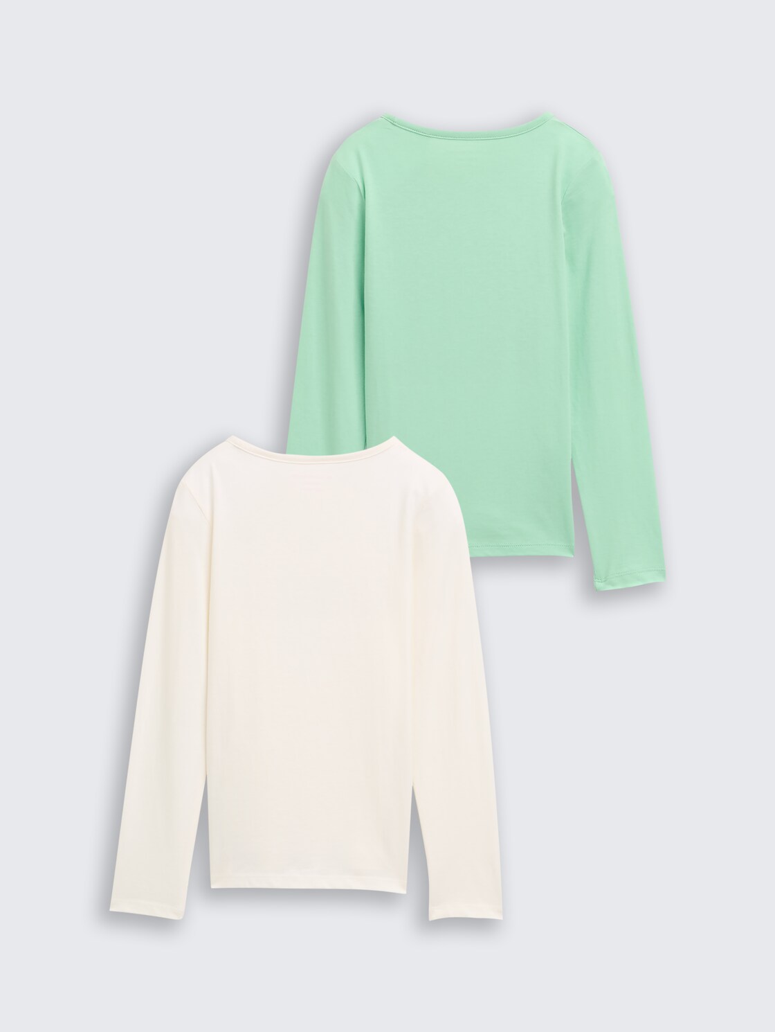 Langarmshirt mit Print im 2er-Pack - Wool White