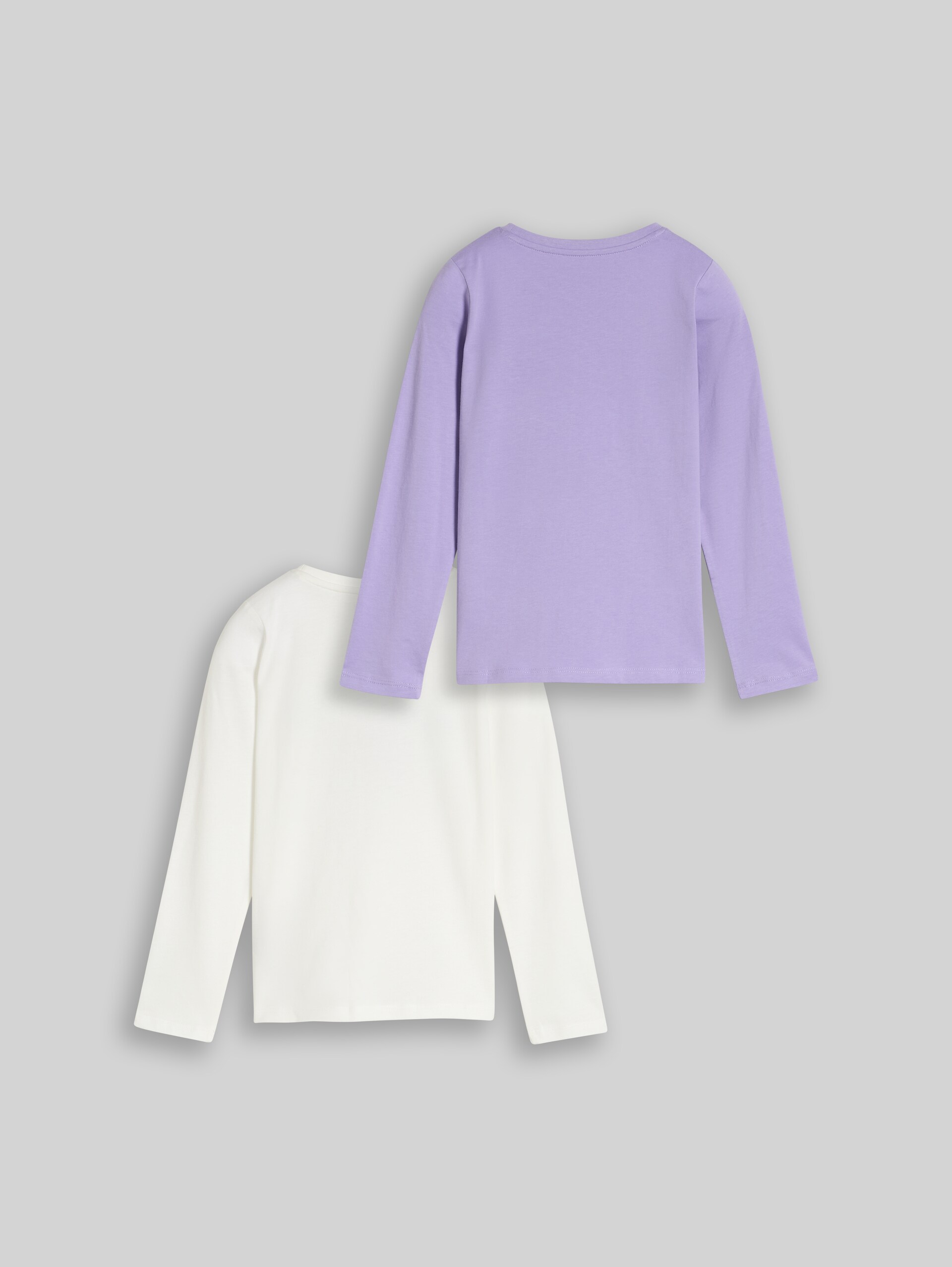 T-shirt met lange mouwen en print, set van 2 - sweet light purple