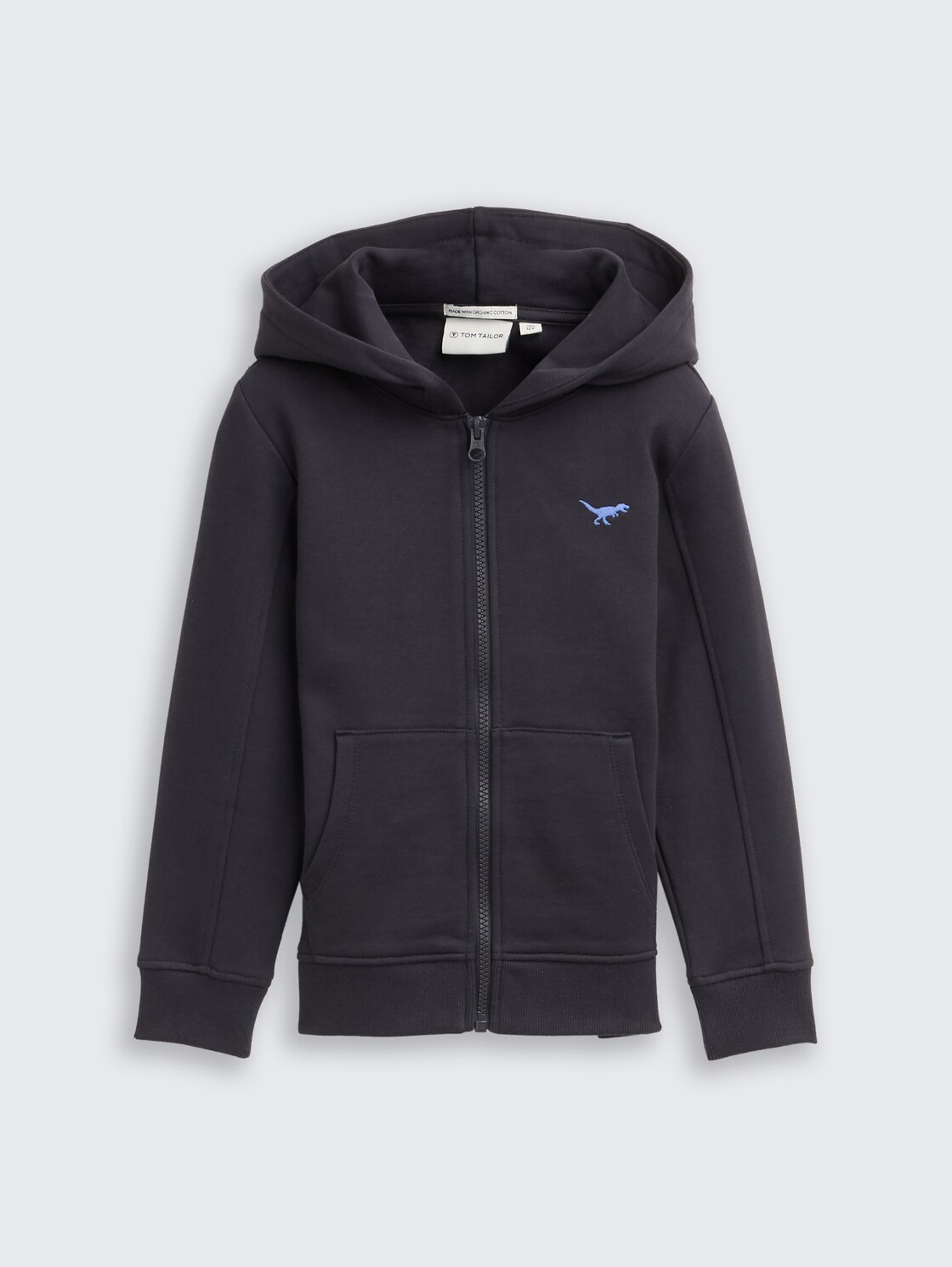 Hoodie Sweatjacke mit Stickerei - coal grey - Vorder-Produkt-Ansicht