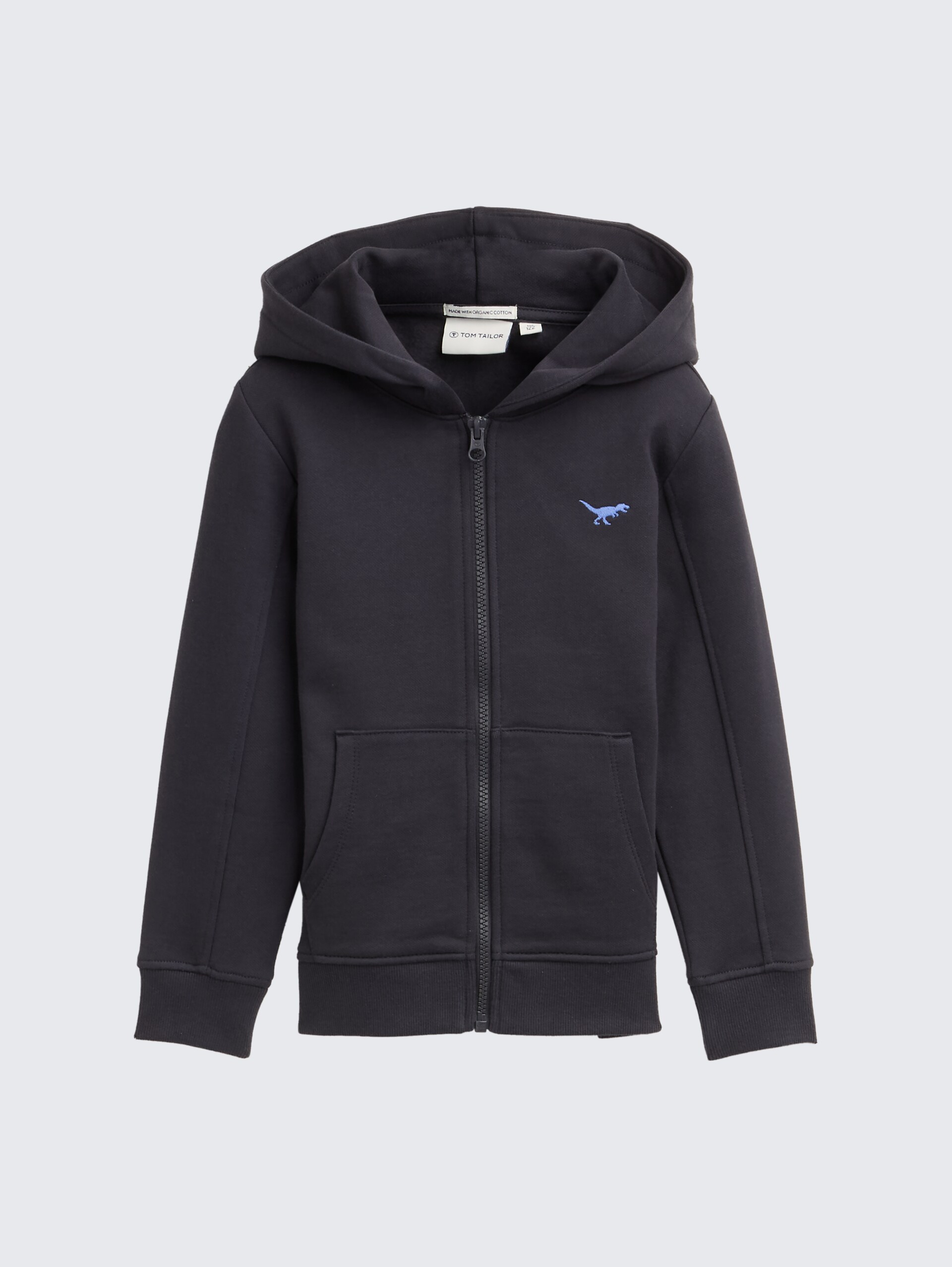 Hoodie Sweatjacke mit Stickerei - coal grey - Vorder-Produkt-Ansicht