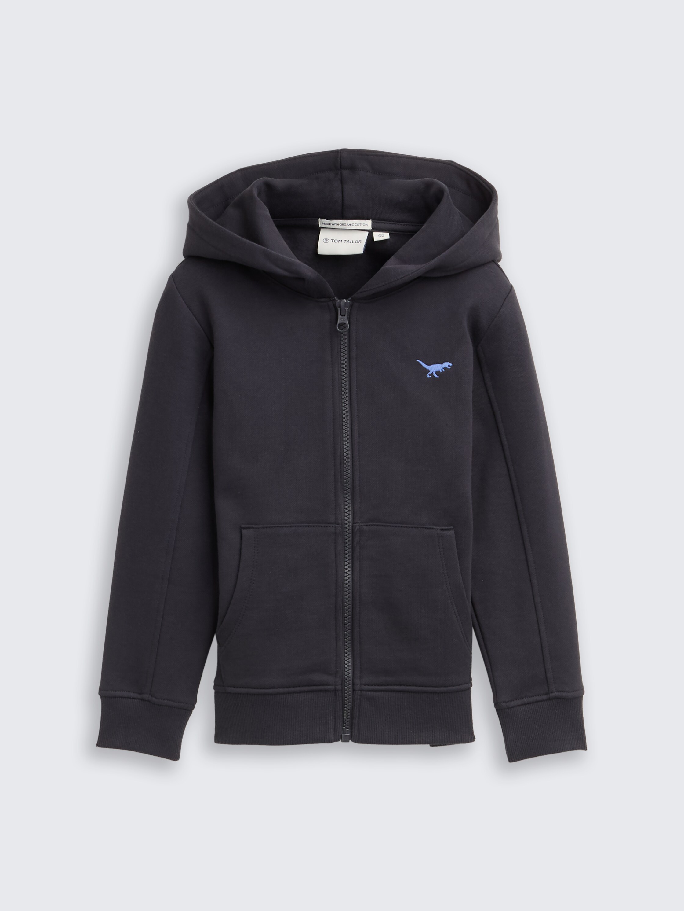 Hoodie Sweatjacke mit Stickerei - coal_grey_1 - 