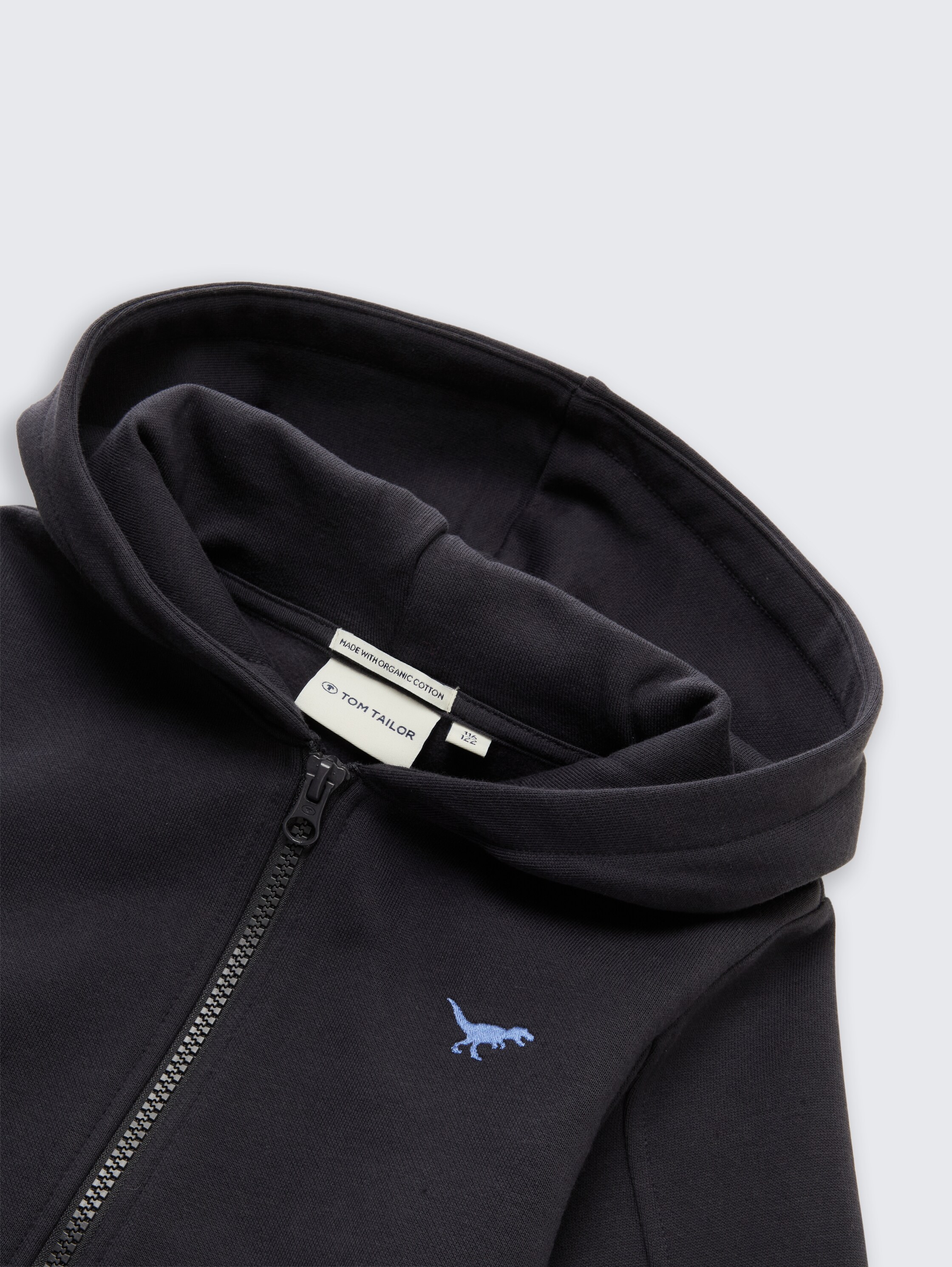 Hoodie Sweatjacke mit Stickerei - coal_grey_1 - 