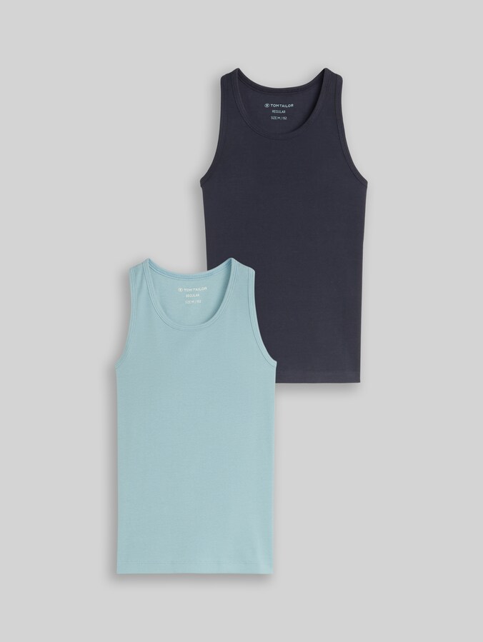 Basic Ripp Top im 2er-Pack von Teen Girls, Parisien Night Blue