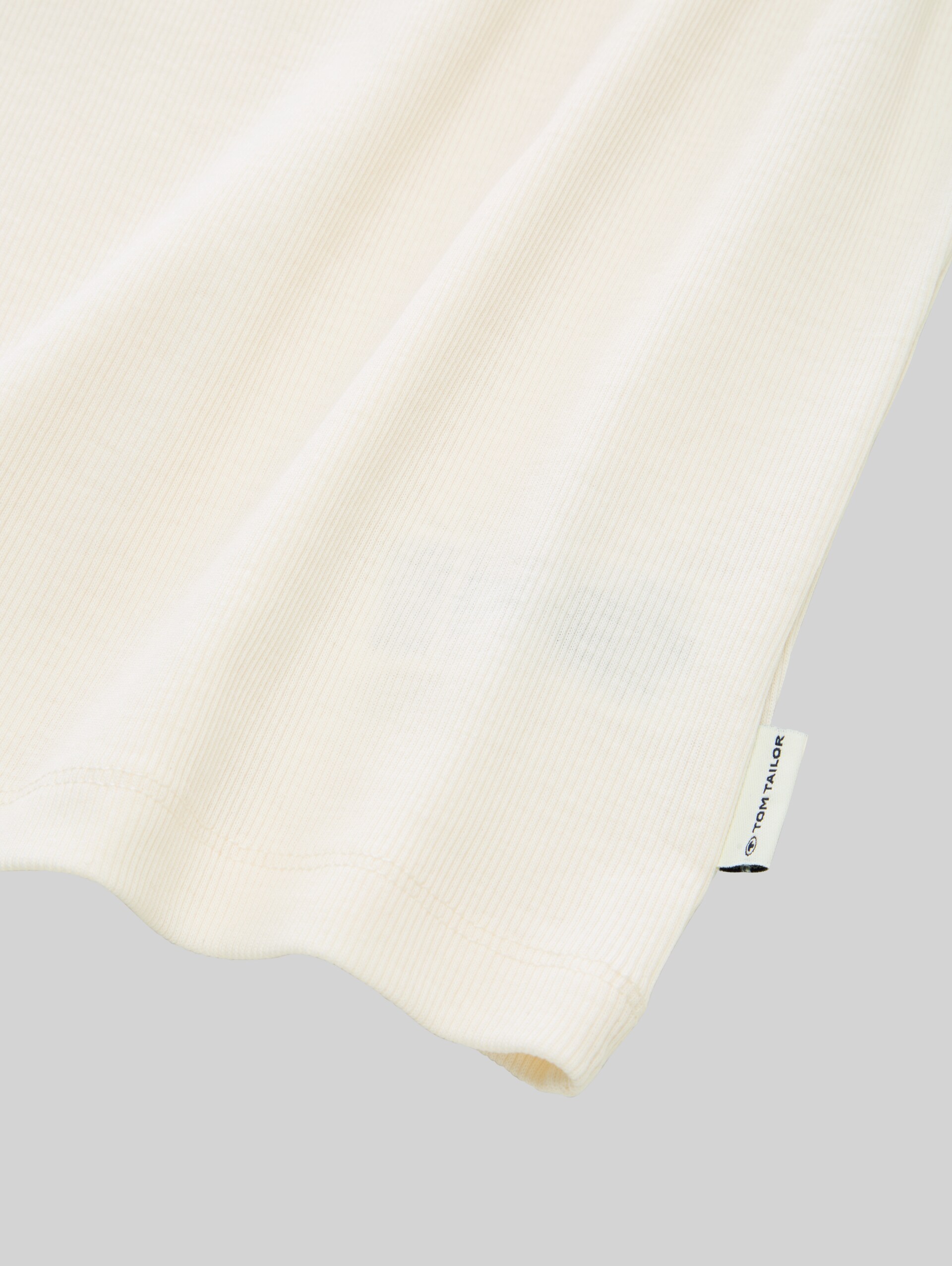 Basic ribbed top in a pack of 2 - Wool White - Detail model view