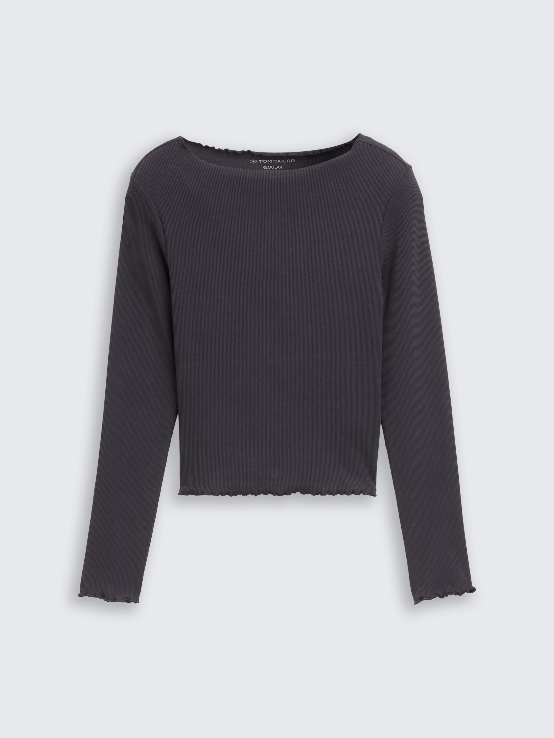 Ribbed long-sleeved shirt - coal_grey_1 - 