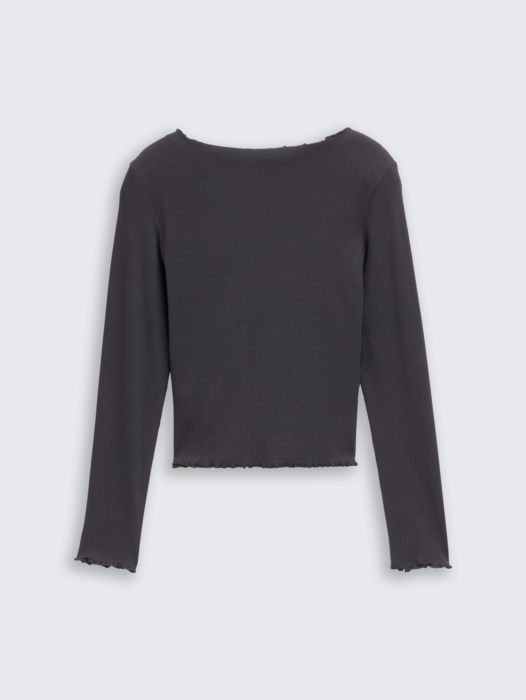 Ribbed long-sleeved shirt - coal_grey_1 - 