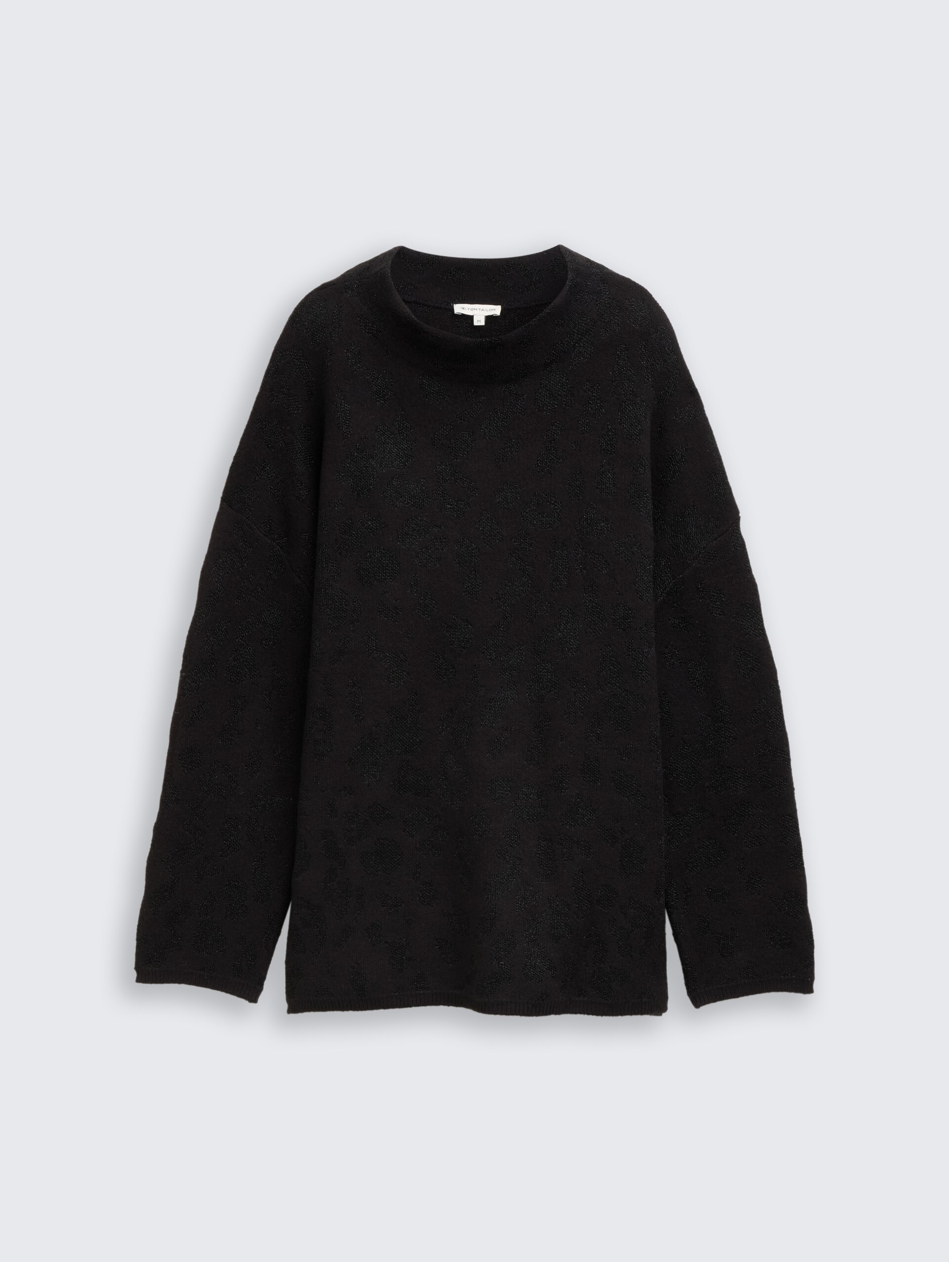 Oversize Strickpullover mit Glitzer-Effekt - black lurex knit