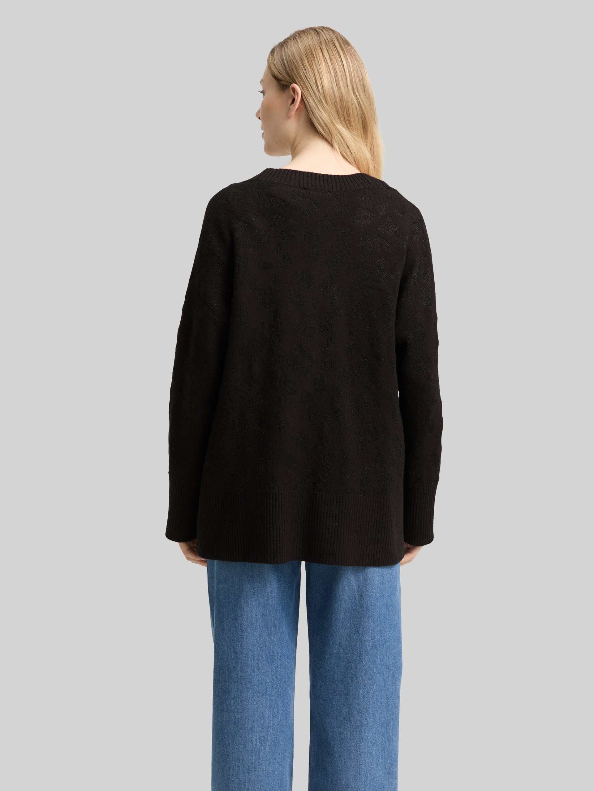 Oversize Cardigan mit Glitzer-Effekt - black lurex knit