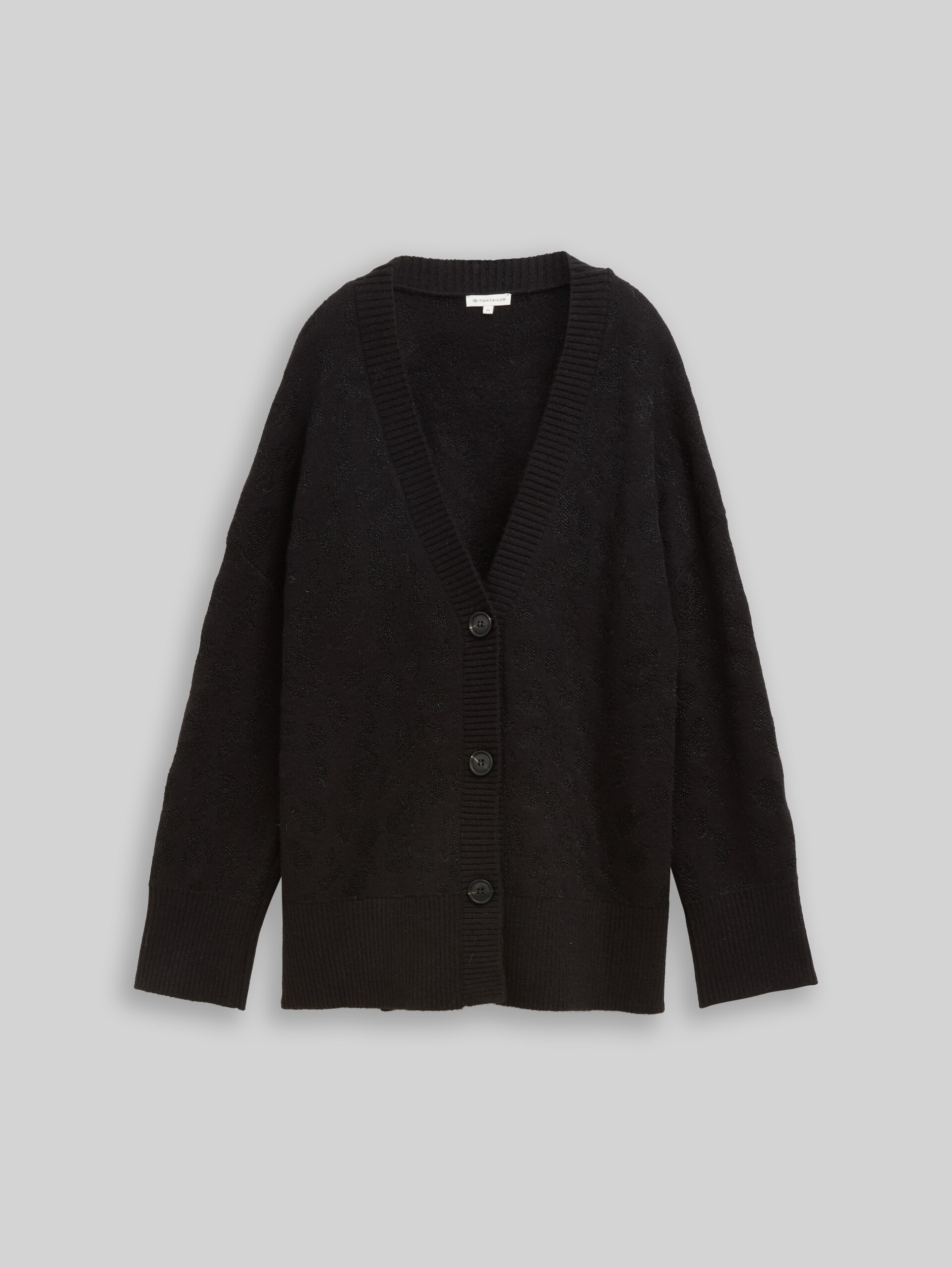 Oversize Cardigan mit Glitzer-Effekt - black lurex knit