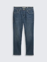 Jean Josh Regular Slim comportant du coton recyclé - dark stone blue grey denim - Vue de face du produit