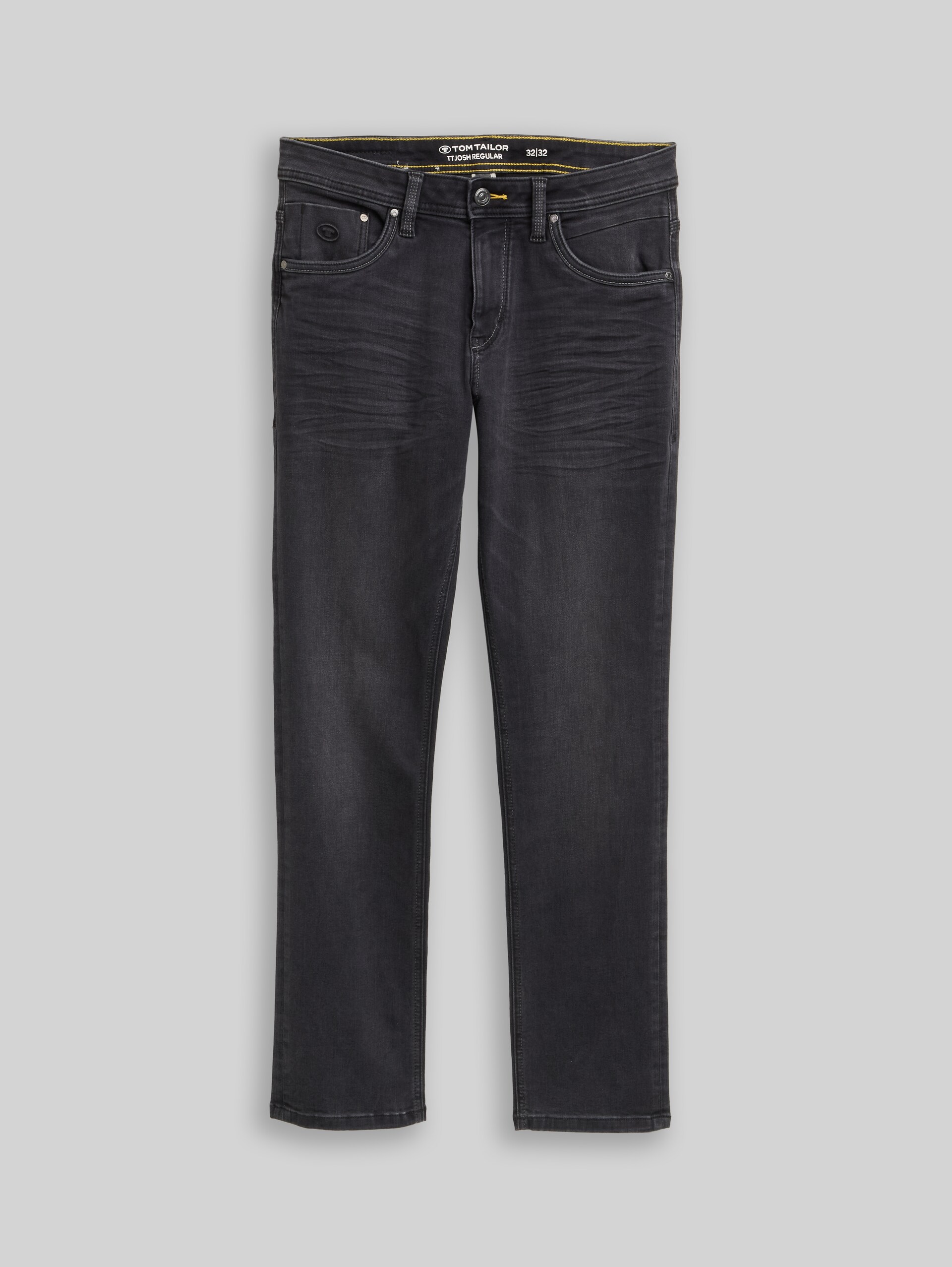 TTJOSH REGULAR SLIM-jeans - used dark stone black denim - Product vooraanzicht