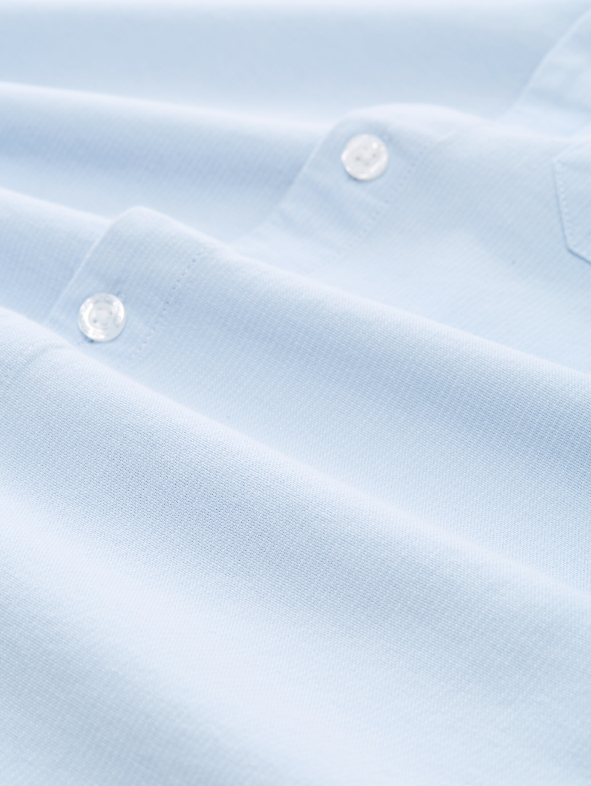 Relaxed Fit Hemd aus Baumwolle - light blue small stripe - Material-Ansicht