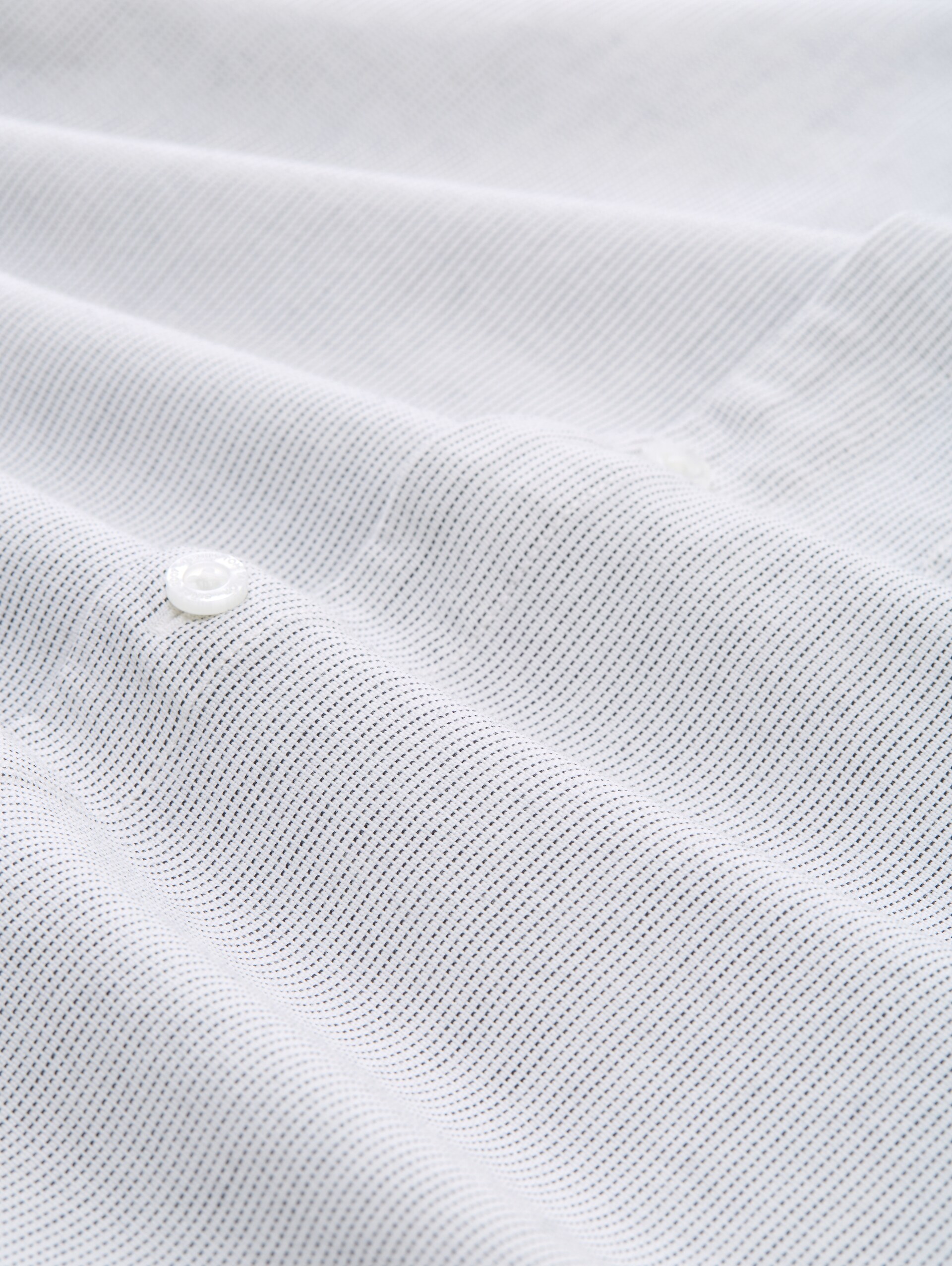 Relaxed fit cotton shirt - white small stripe - Material view