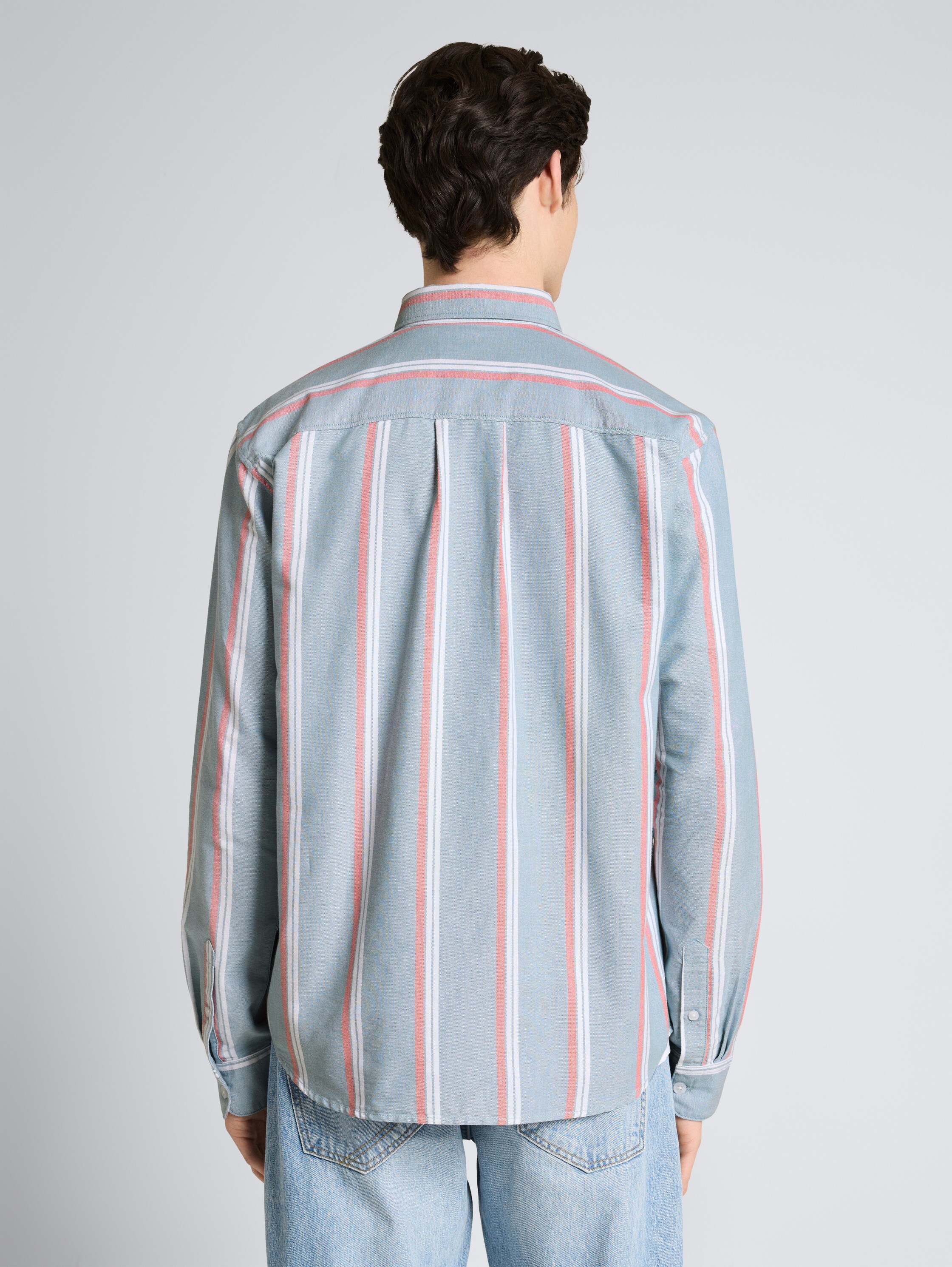 Chemise ample en coton - citadel blue stripe - Découpe Vue arrière du modèle