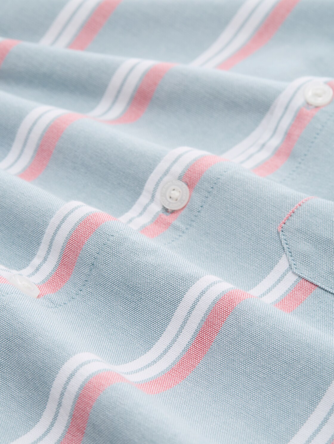 Relaxed Fit Hemd aus Baumwolle - citadel blue stripe - Material-Ansicht