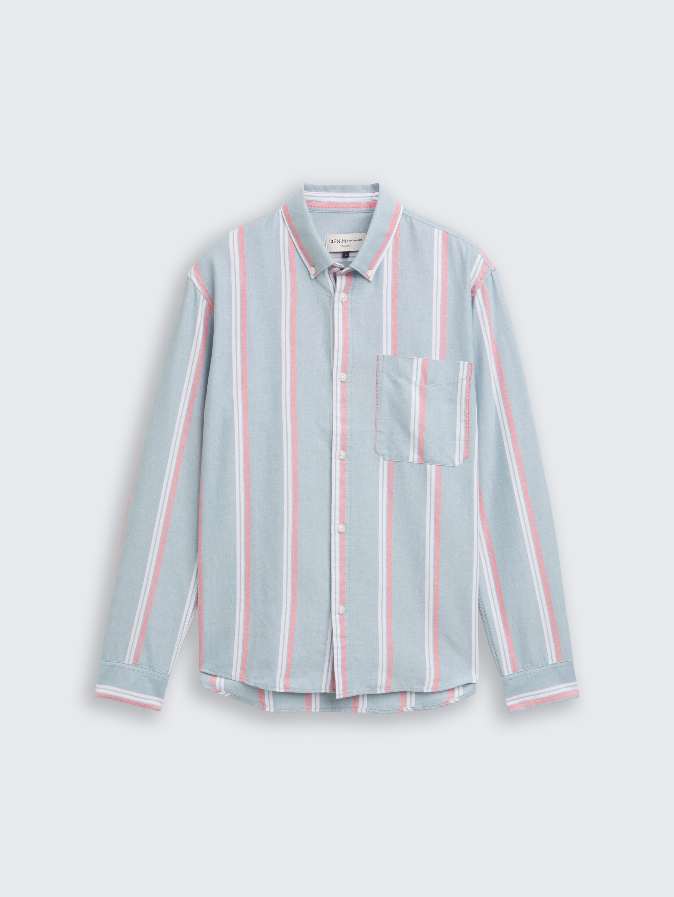 Chemise ample en coton - citadel blue stripe - Vue de face du produit