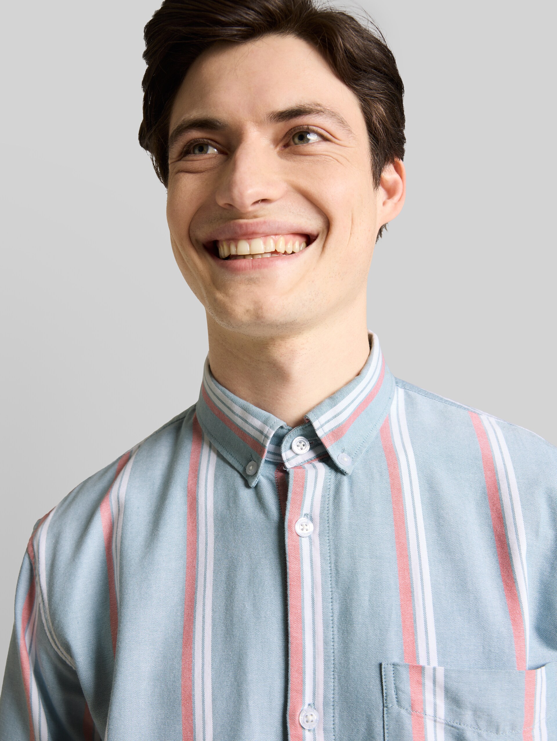 Chemise en coton coupe décontractée - citadel blue stripe - Vue détaillée du modèle