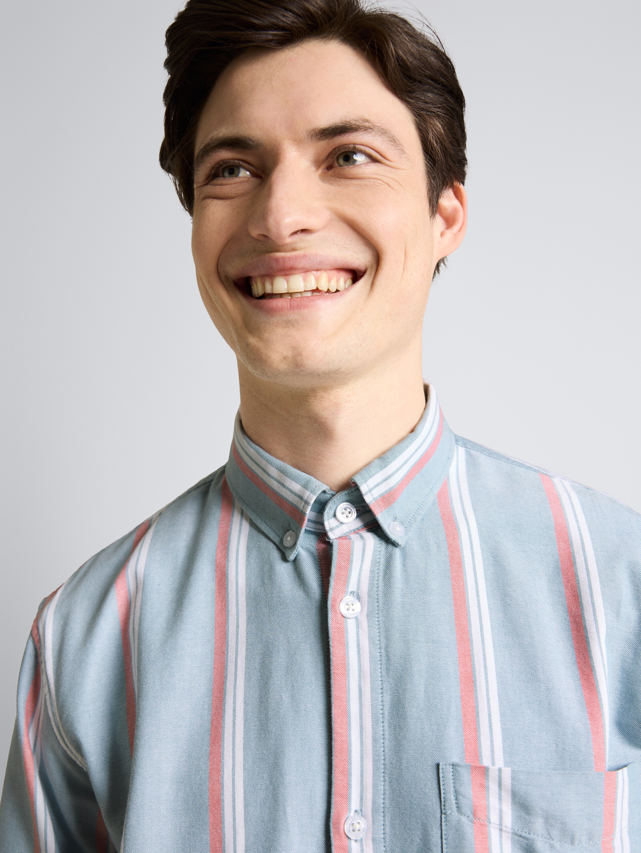 Chemise ample en coton - citadel blue stripe - Vue détaillée du modèle