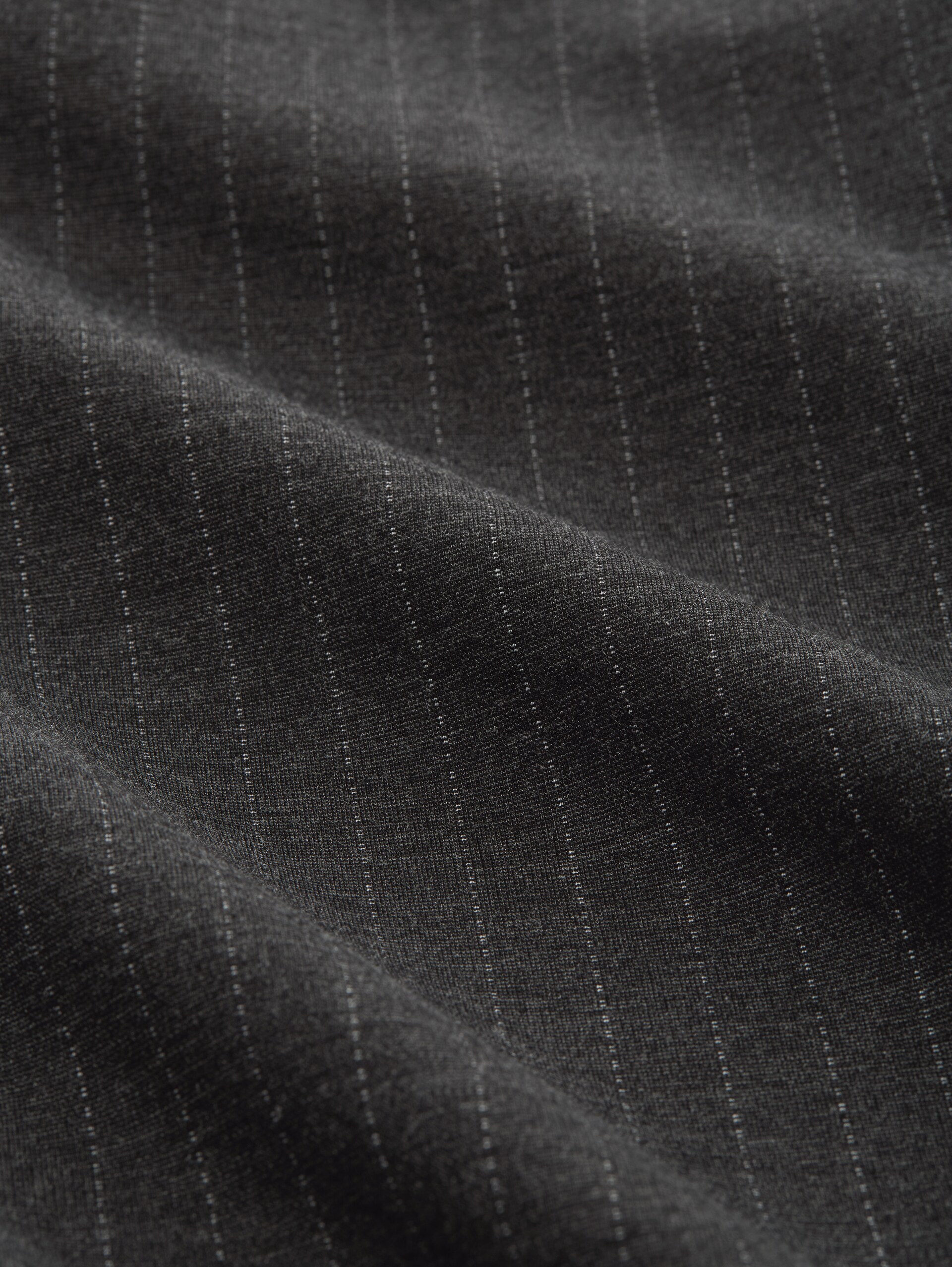 Loose fit trousers with pinstripes - grey white pinstripe - Material view