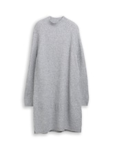 Geselecteerd, Gebreide jurk met opstaande kraag door Tom Tailor, grauw