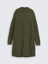 Robe en maille à col montant - grape leaf green melange - Vue de face du produit