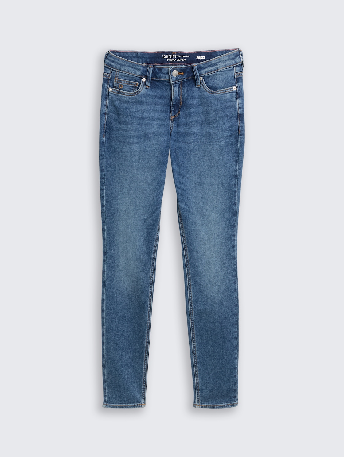 TTJONA SKINNY Jeans - Used Mid Stone Blue Denim - Vorder-Produkt-Ansicht