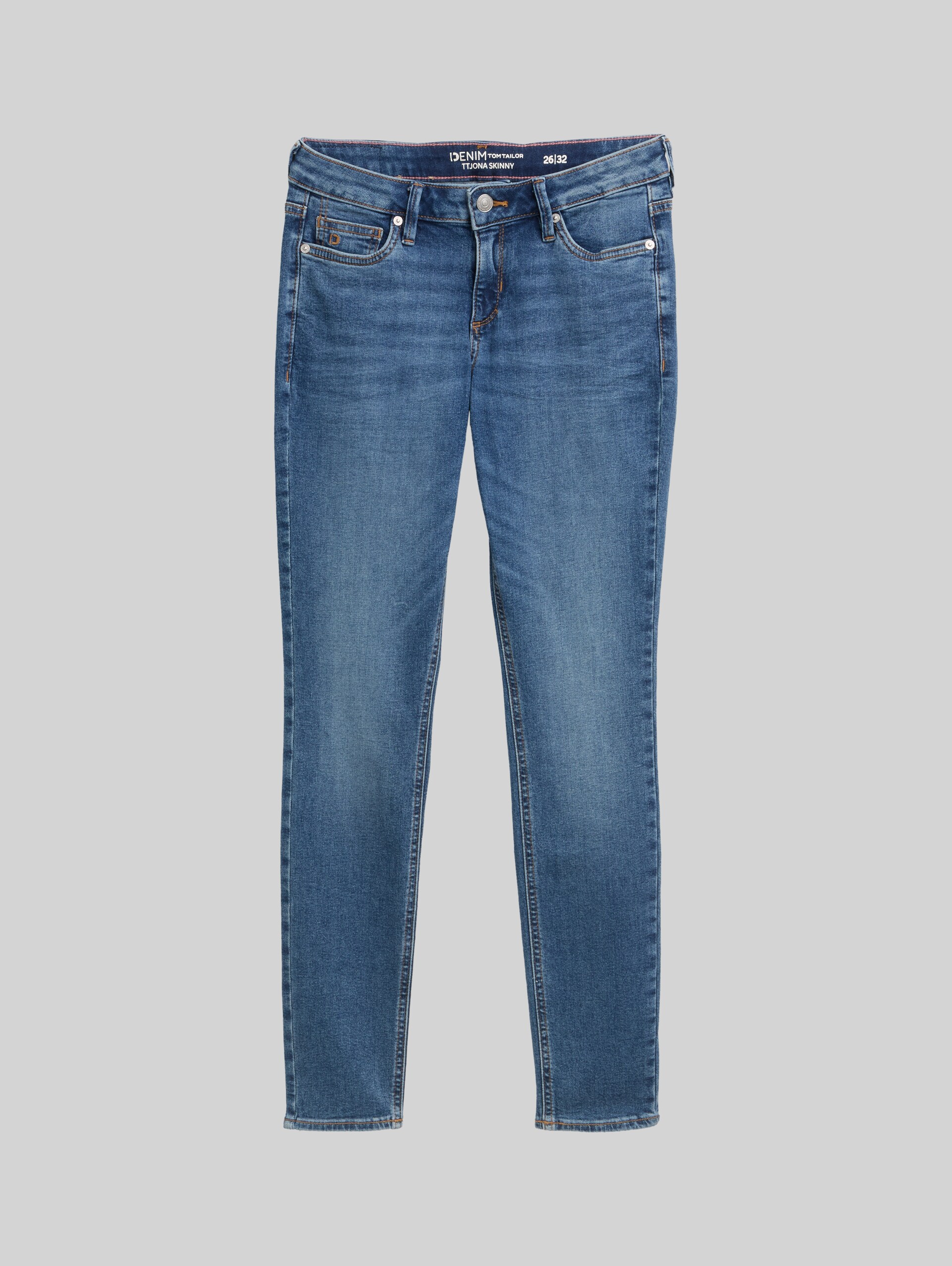TTJONA SKINNY Jeans - Used Mid Stone Blue Denim - Vorder-Produkt-Ansicht