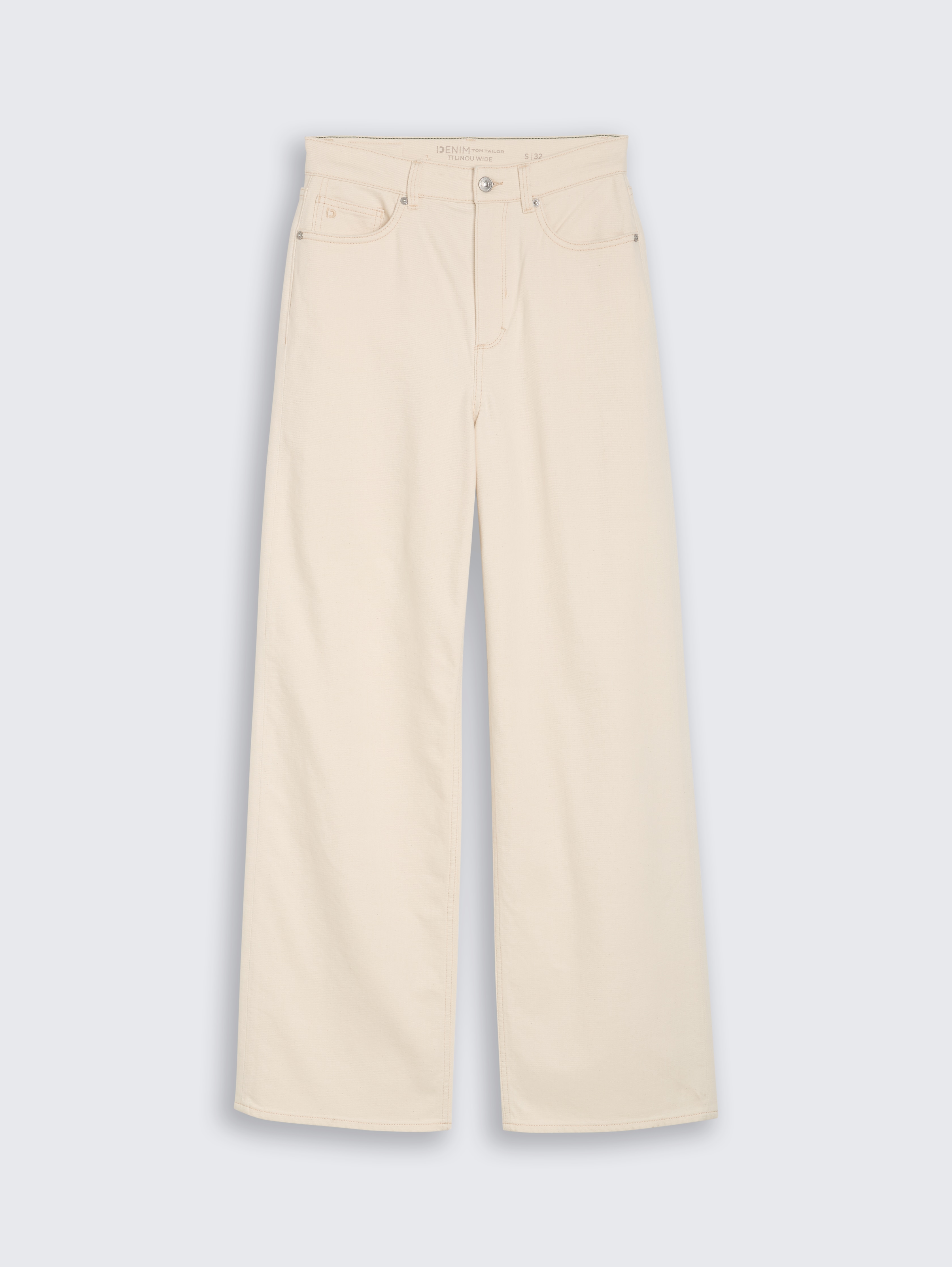 TTLINOU WIDE High Waist Jeans von Denim Female, raw offwhite denim